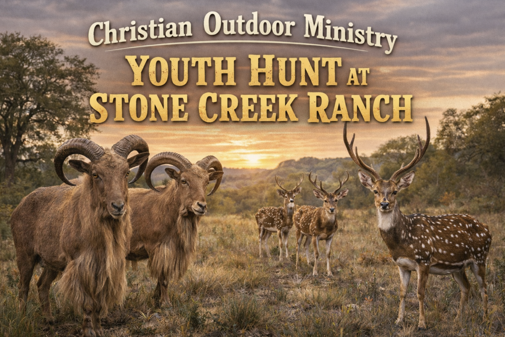 COM Youth Hunt at Stone Creek Ranch - Auodads & Axis - March 6-8 image