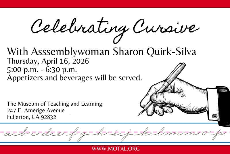 Celebrating Cursive with Assemblywoman Sharon Quirk-Silva image