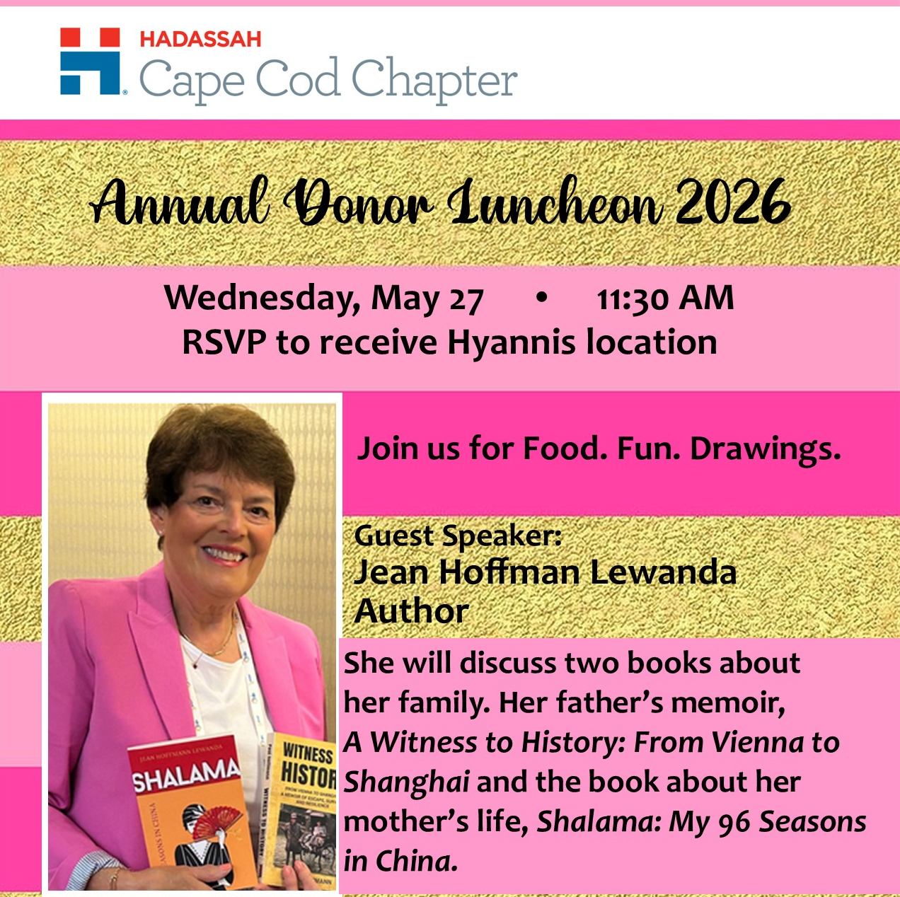 HNE: SNE Hadassah Cape Cod Donor Luncheon 2026 image