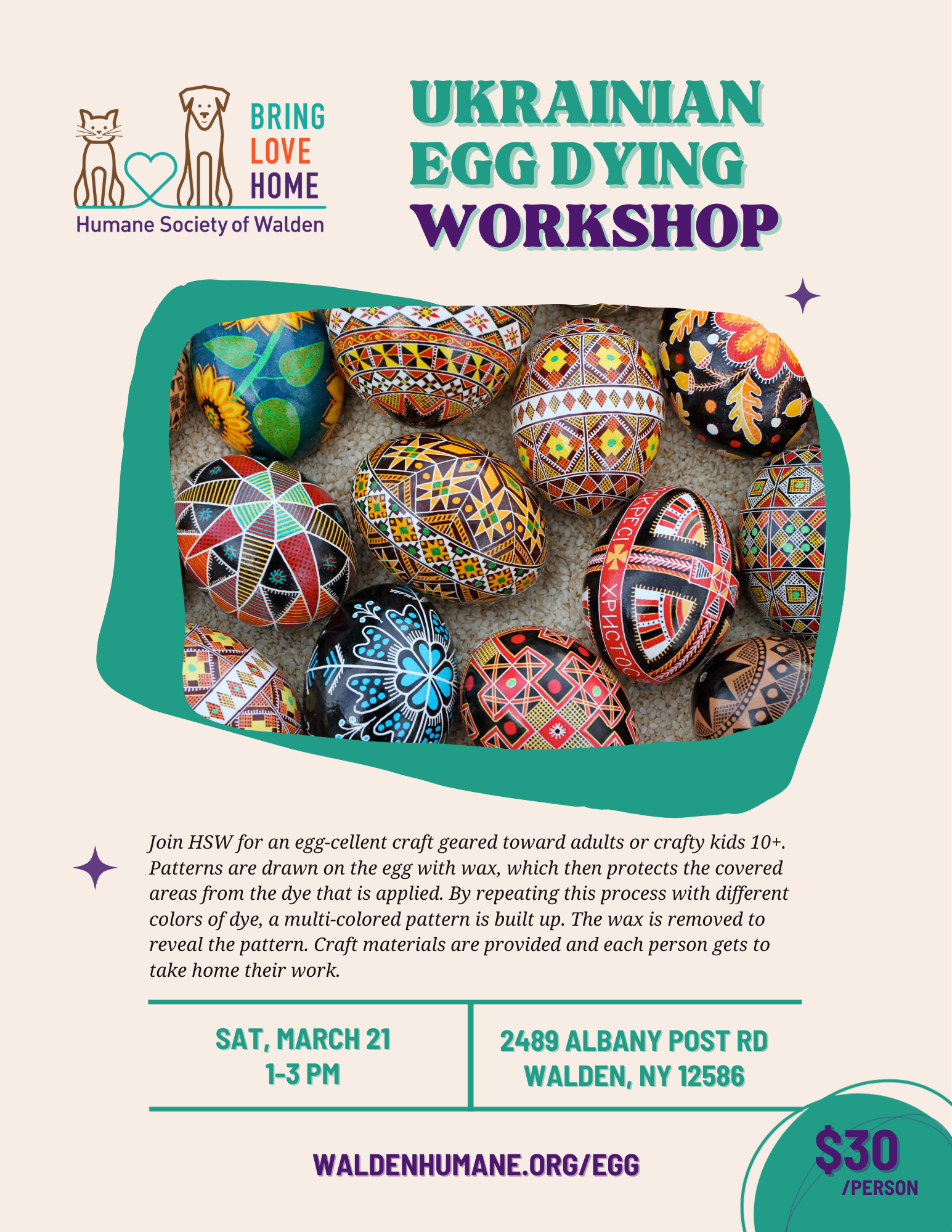 Ukrainian Egg Dying Workshop image