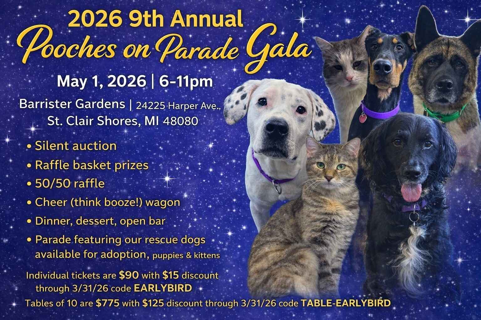 2026 9th Annual Pooches on Parade Gala image
