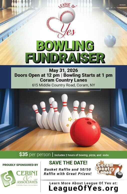 Cerini and League of YES BOWLING FUNDRAISER  image