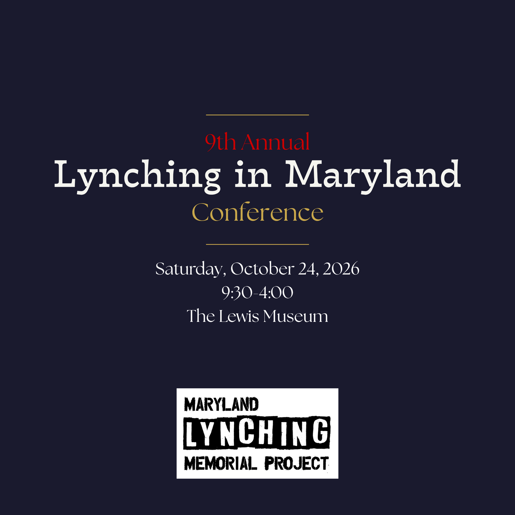 9th Annual "Lynching in Maryland" Conference image