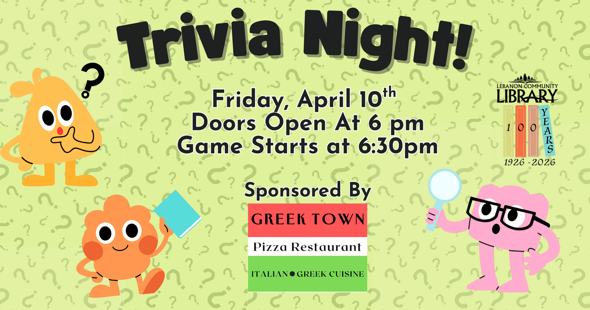 Lebanon Community Library Association - Trivia Night