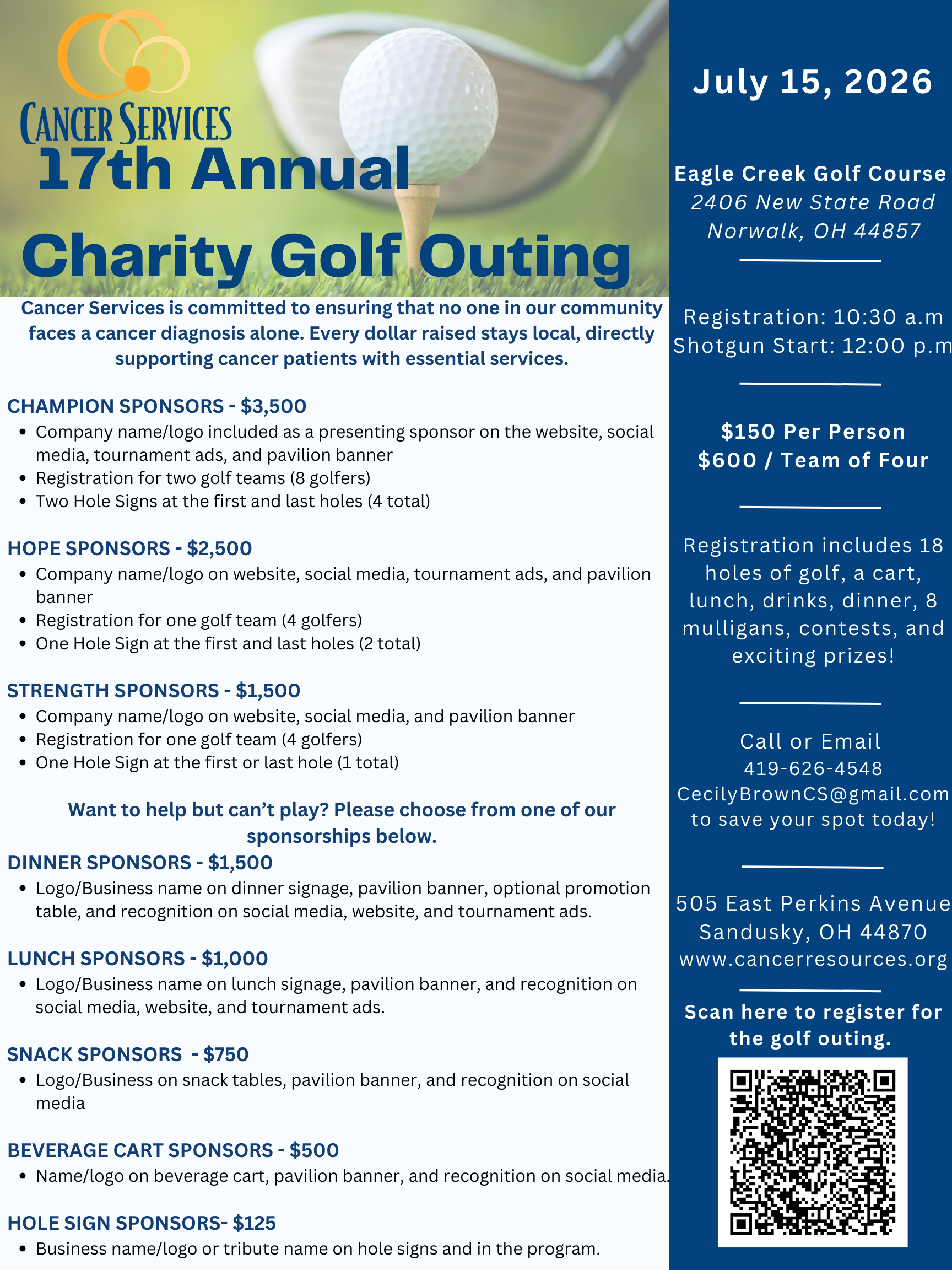 Cancer Services 17th Annual Golf outing image