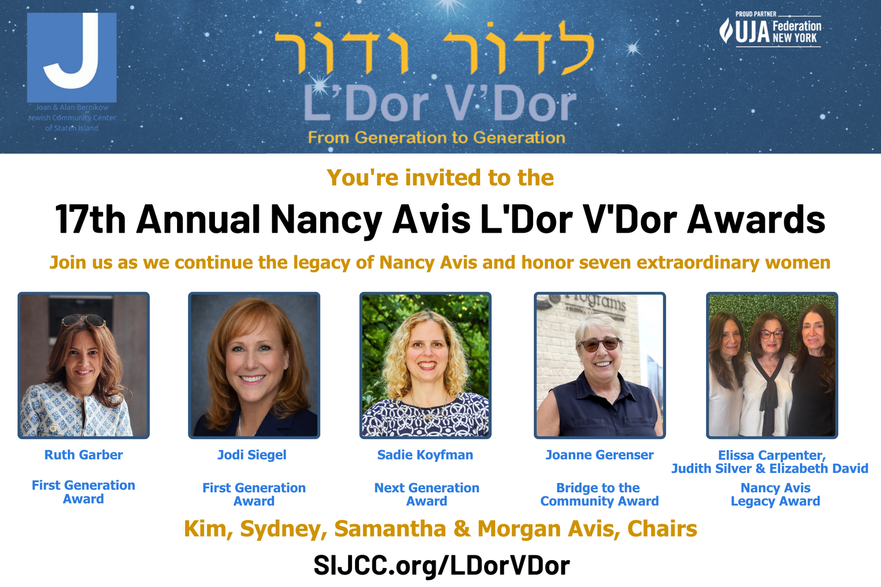 Nancy Avis L'Dor V'Dor Awards 2026 image