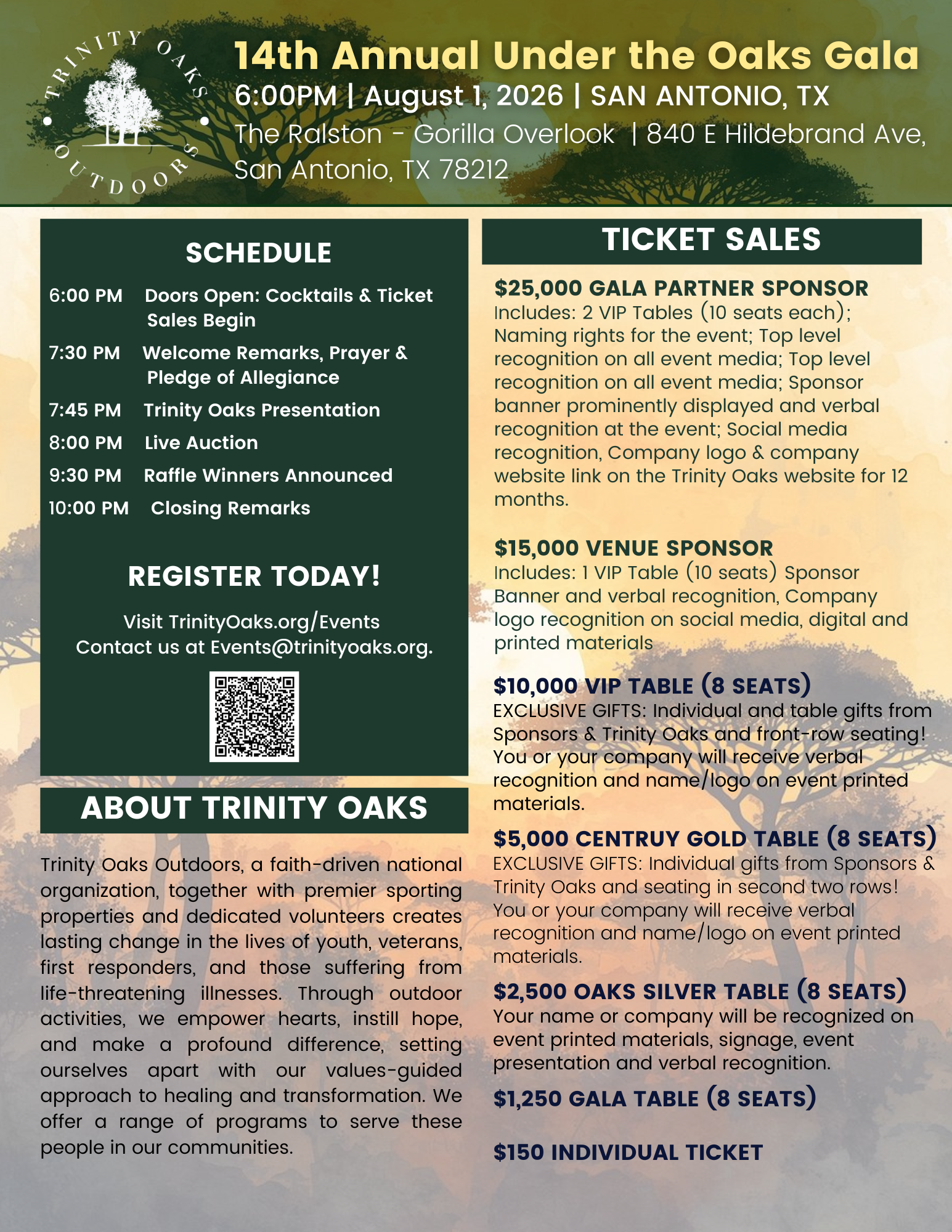 14th Annual Under the Oaks Gala image