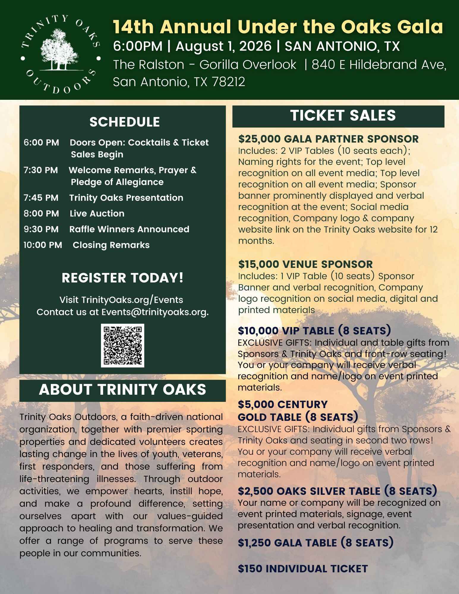 14th Annual Under the Oaks Gala image