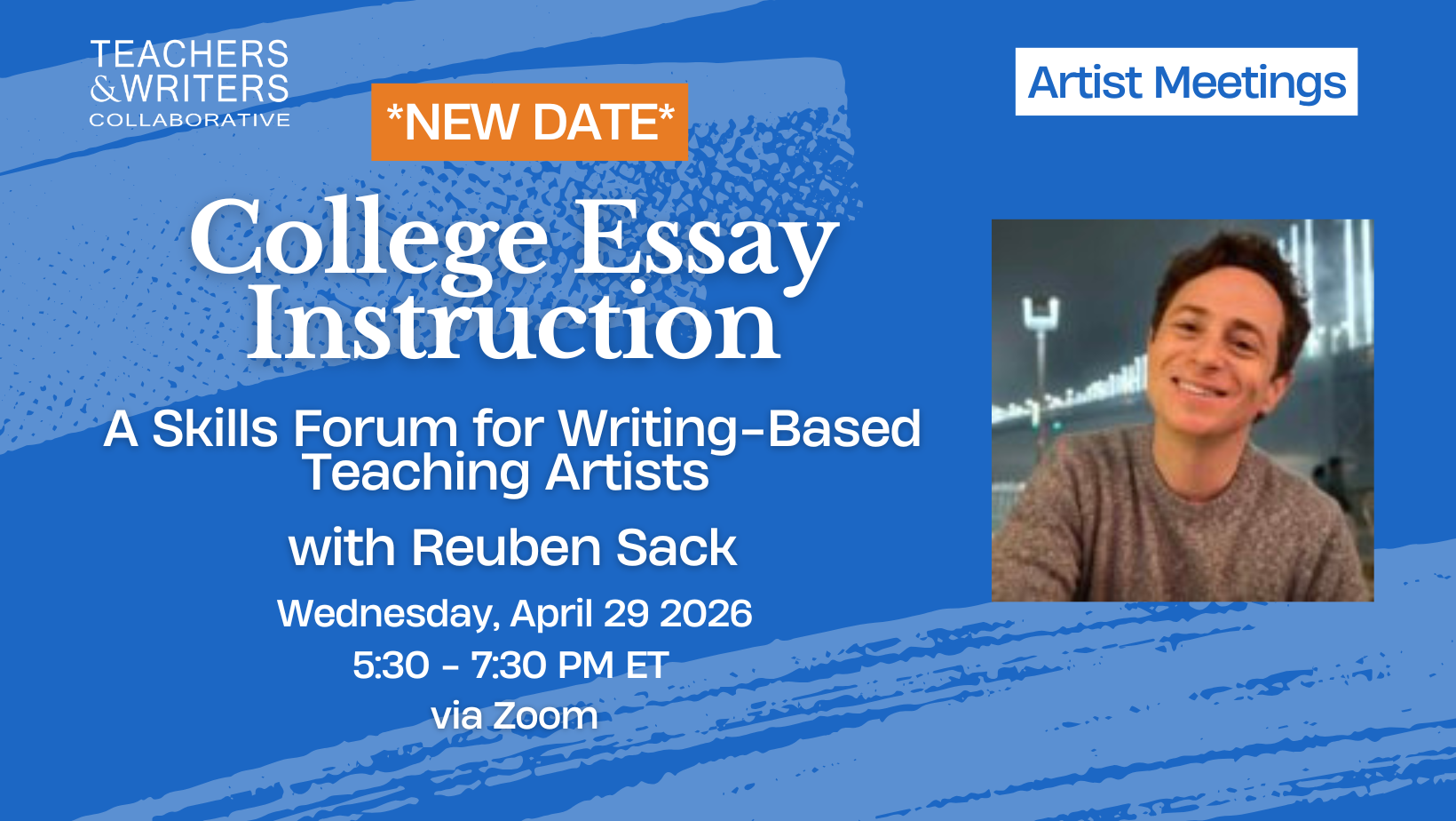 College Essay Instruction: A Skills Forum for Writing-Based Teaching Artists  image