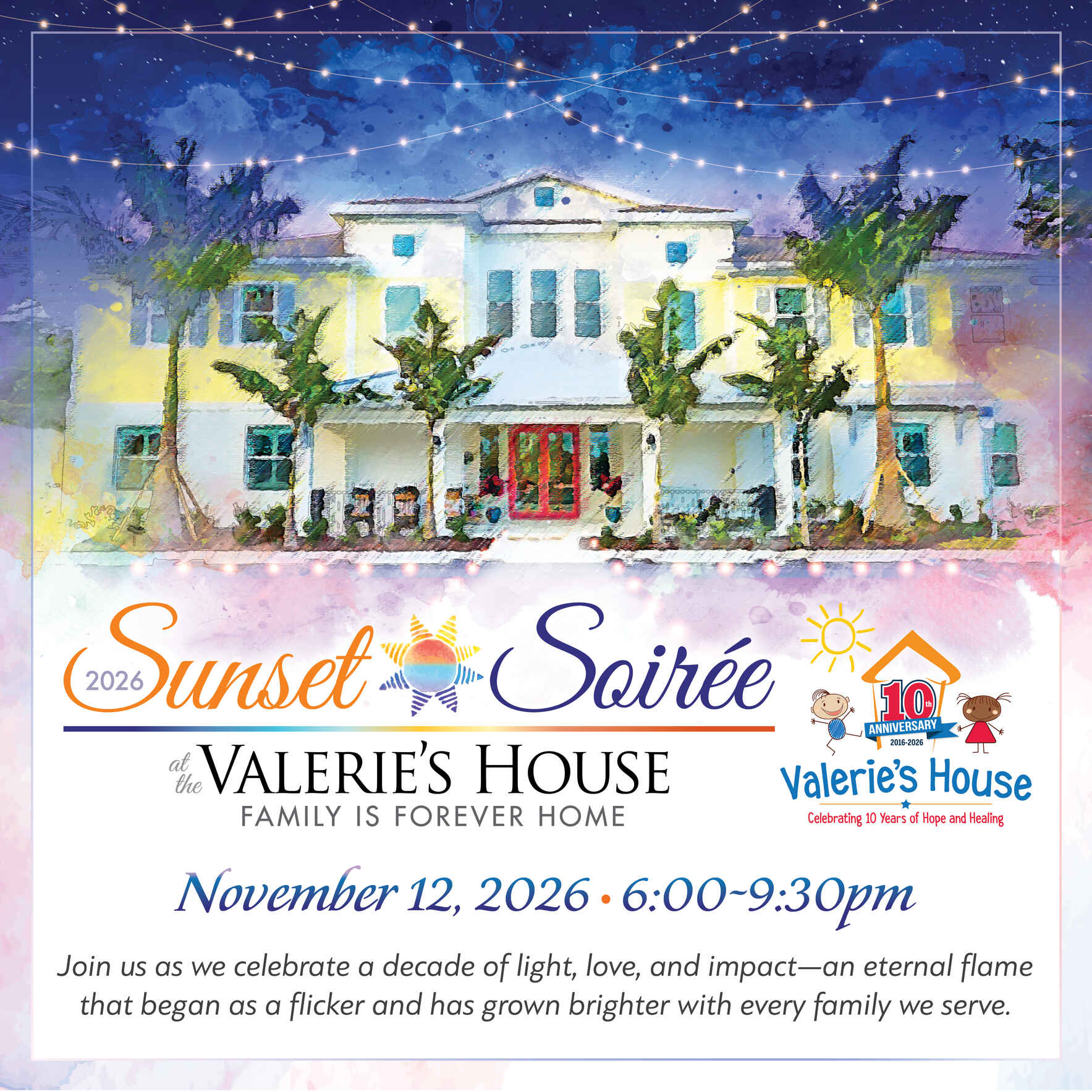 2026 Sunset Soirée at the Valerie's House Family is Forever Home image