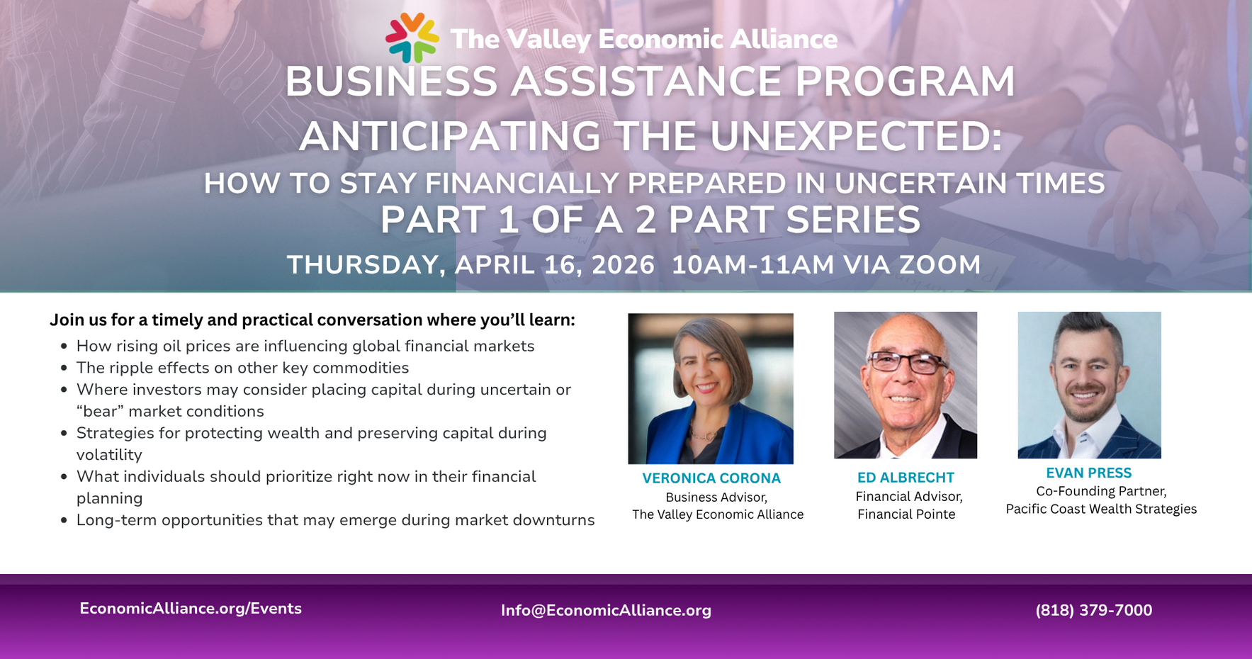 04-16-26 Anticipating the Unexpected:  How to Stay Financially Prepared in Uncertain Times - Part 1 image
