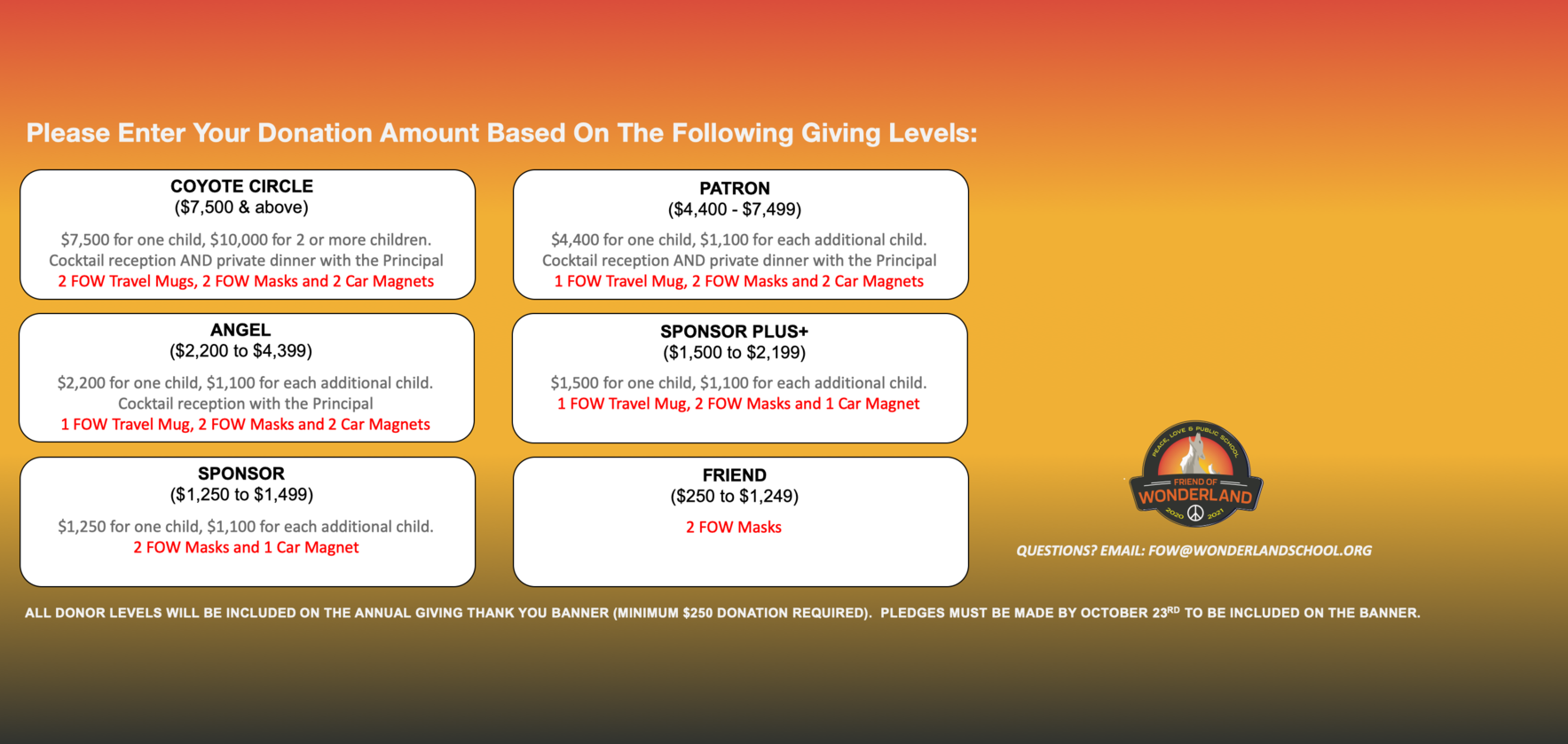 2020-2021 Annual Giving Fundraising Drive image