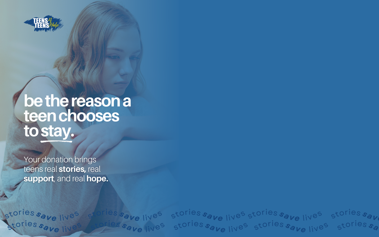 Donate now to support teen mental health, inspire hope, help, and recovery. image