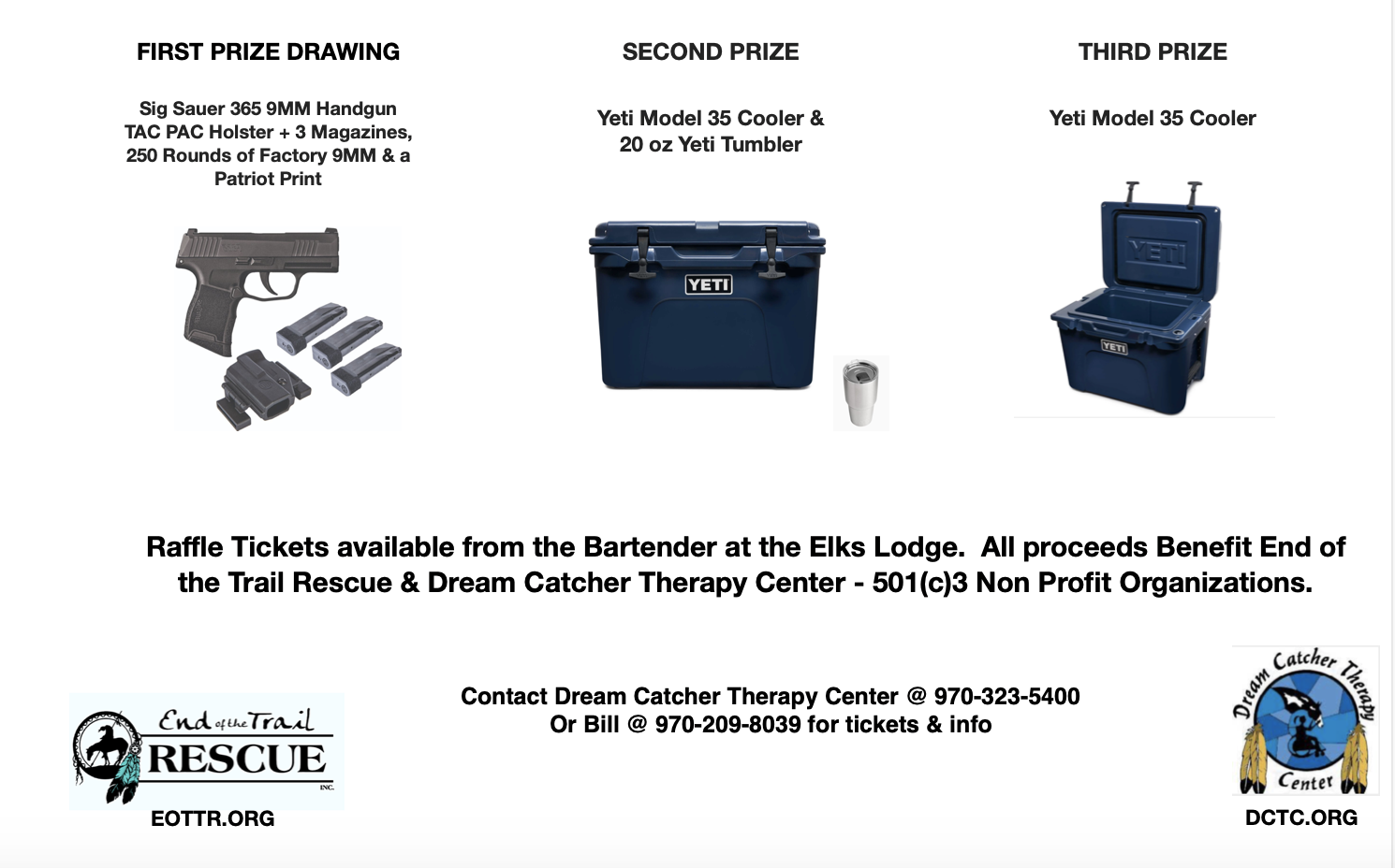 PATRIOT RAFFLE!! DRAWING 2/21/22 @ Elks Club Montrose, CO. Help us raise funds for our Mental Health Programs & Horse Rescue. image