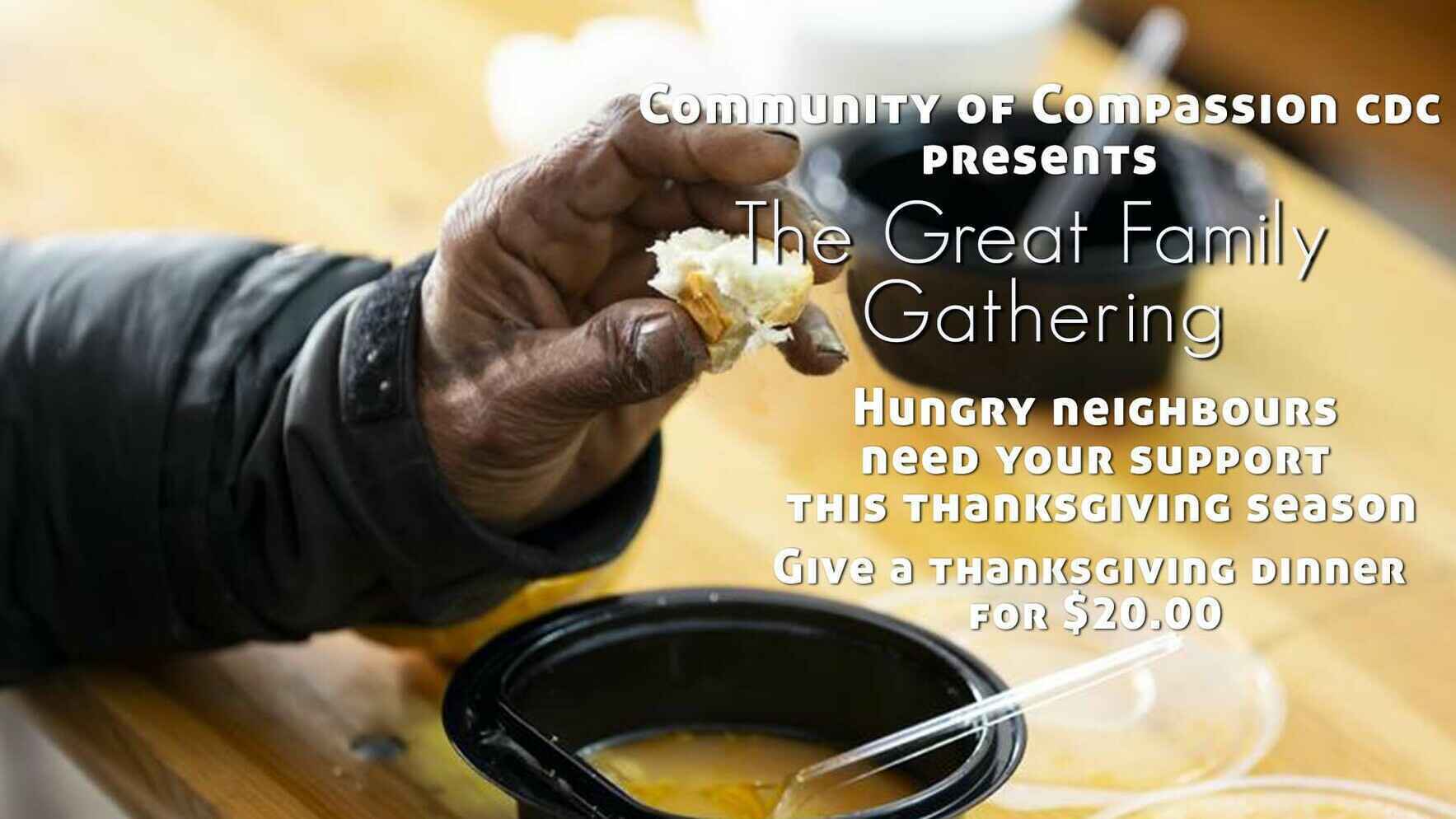 Donate now to provide a Thanksgiving meal to the homeless image