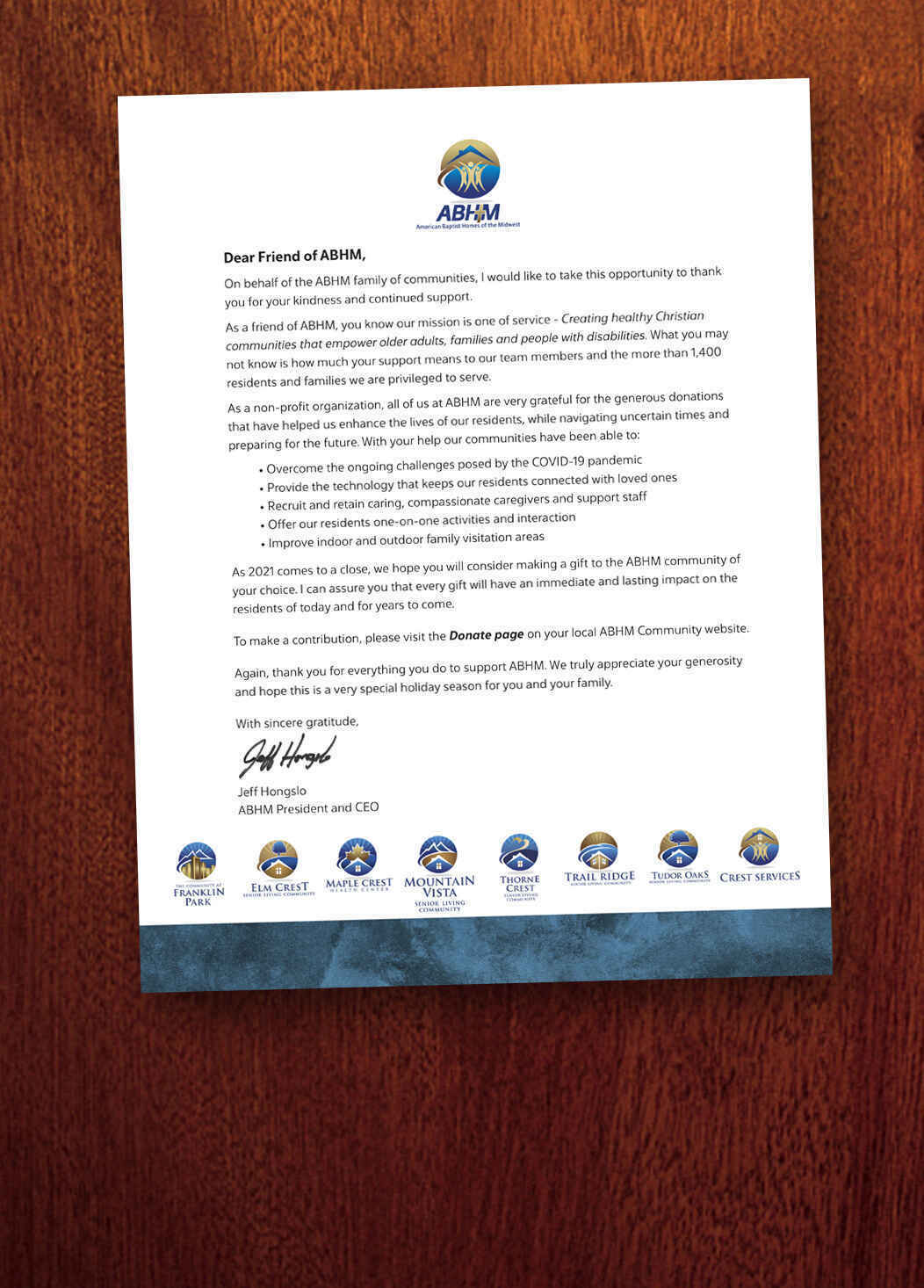 Make a end-of-year gift to Mountain Vista Senior Living Community image