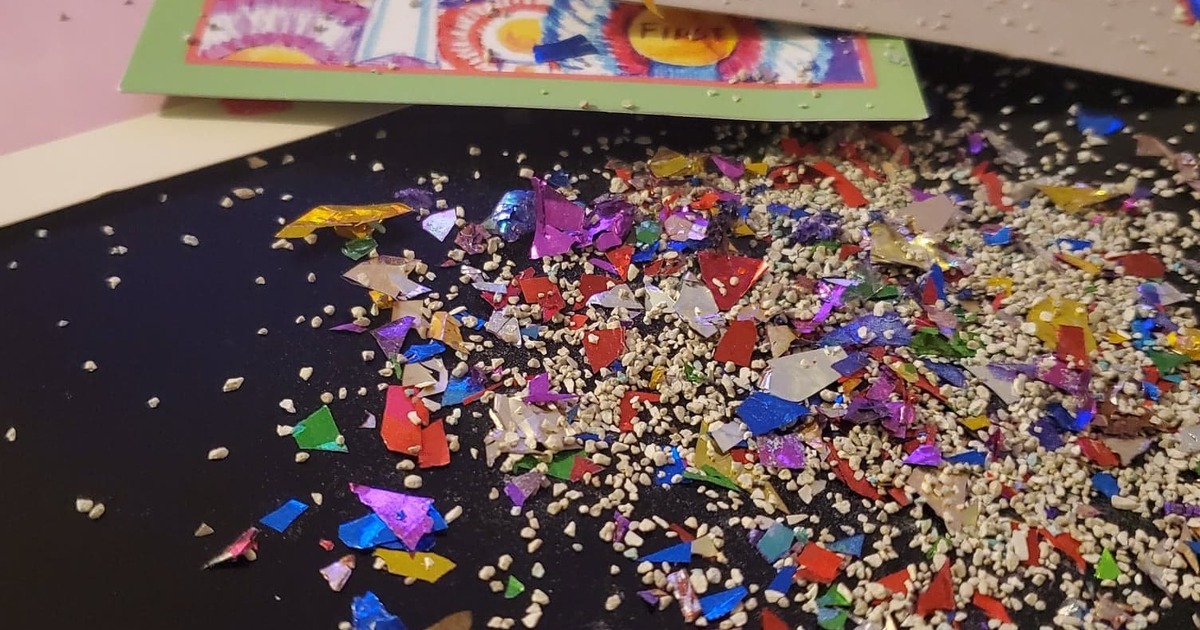Save Our Cats and Kittens Inc Confetti Glitter Litter Card Bomb