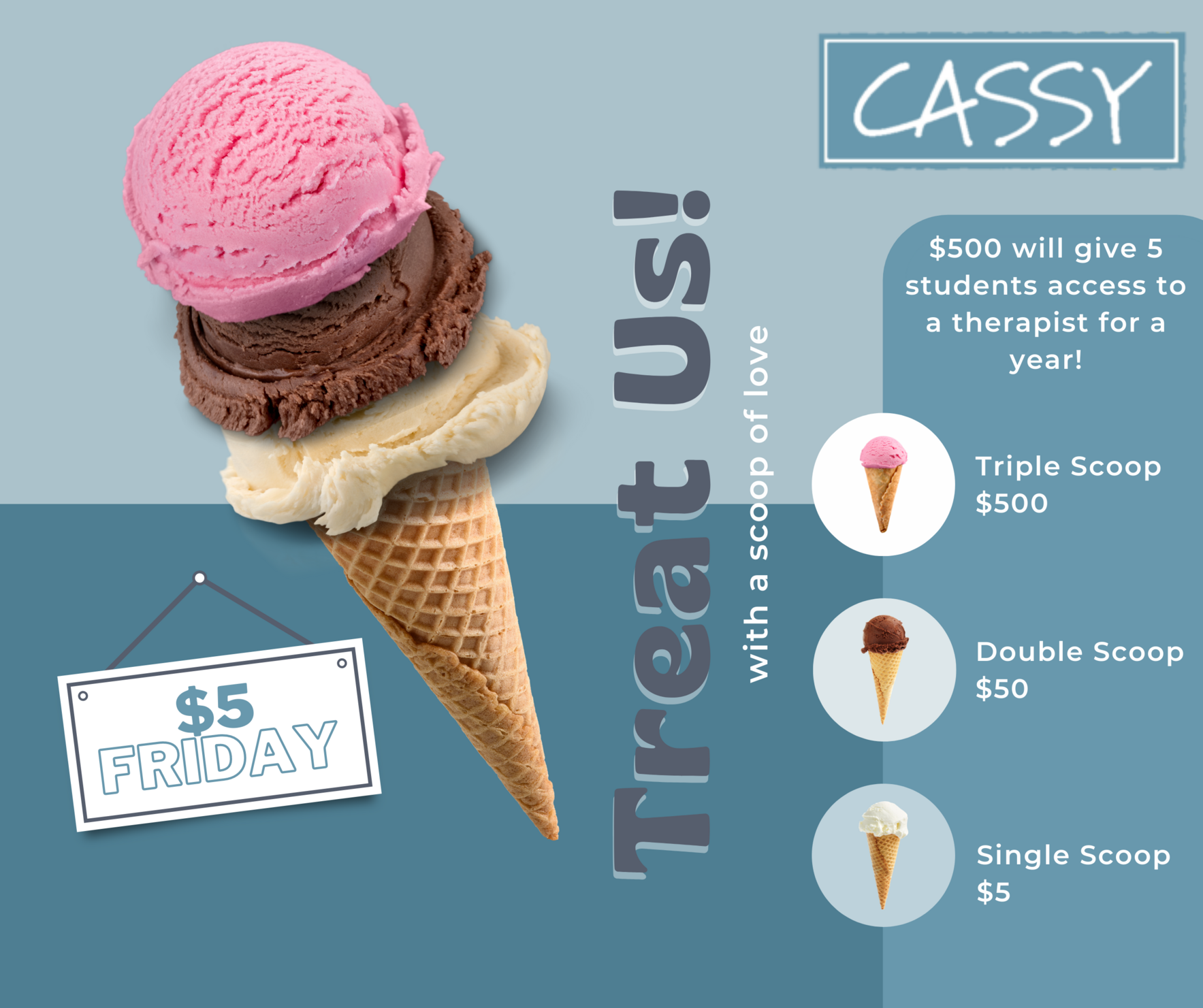 $500 will support 5 students all year image
