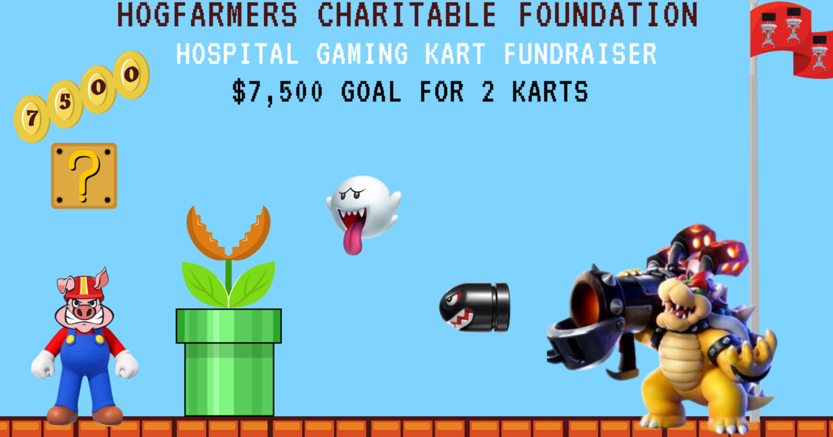 Hogfarmers Inc Gaming GO Karts for Childrens' Hospitals