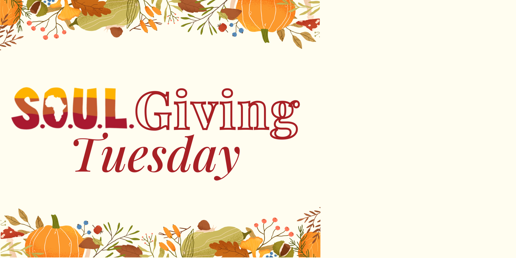 S.O.U.L. Giving Tuesday is November 28, 2023! image