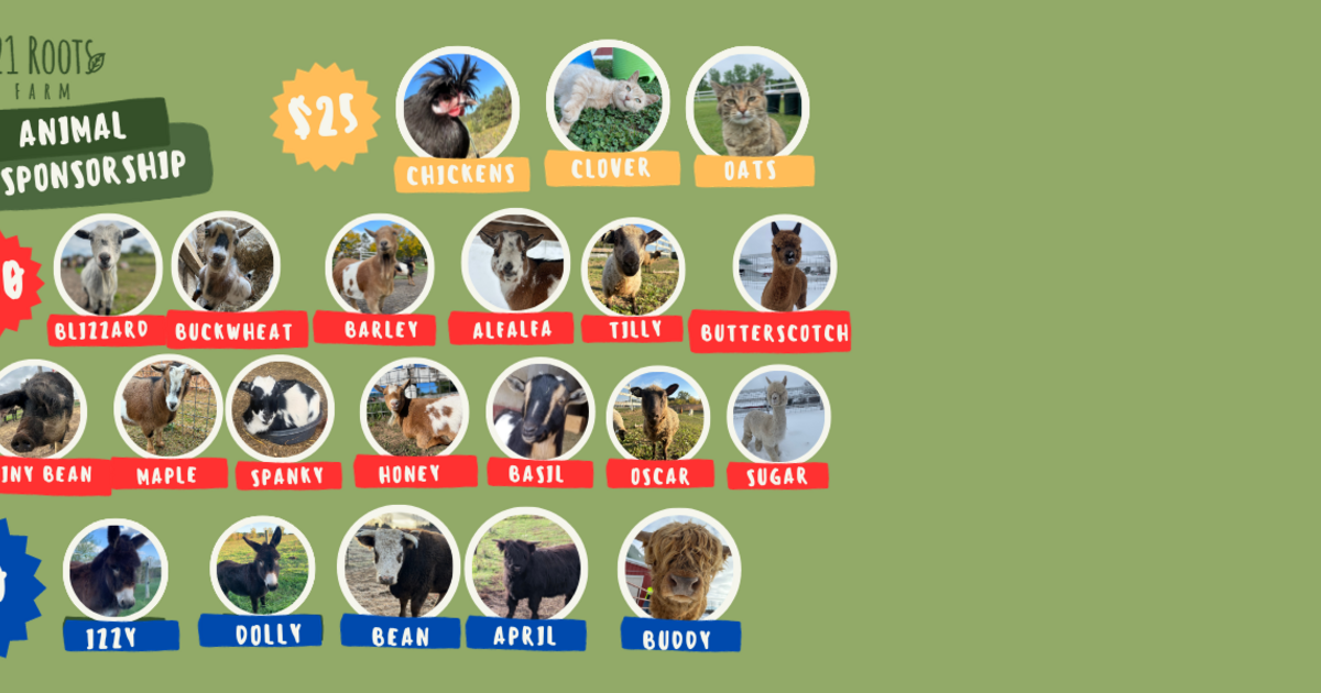 21 Roots Farm - Animal Sponsorship
