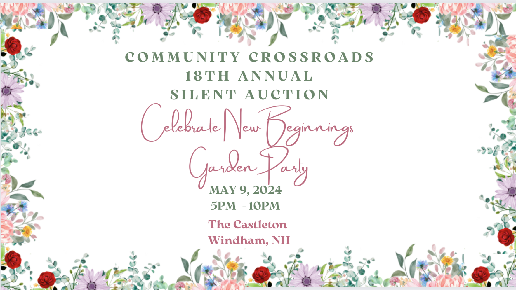 Community Crossroads 18th Annual Silent Auction  image