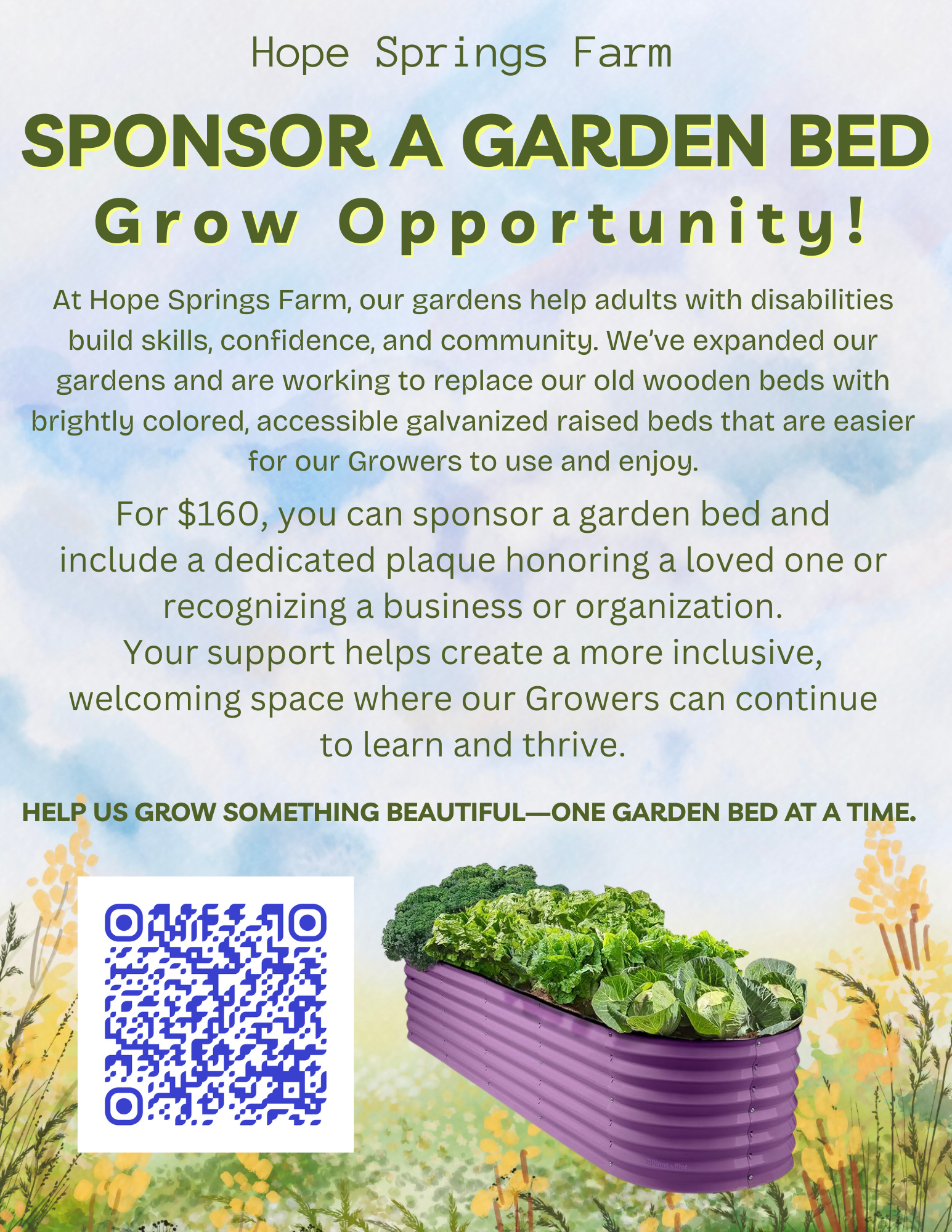 Sponsor a Garden Bed!  image