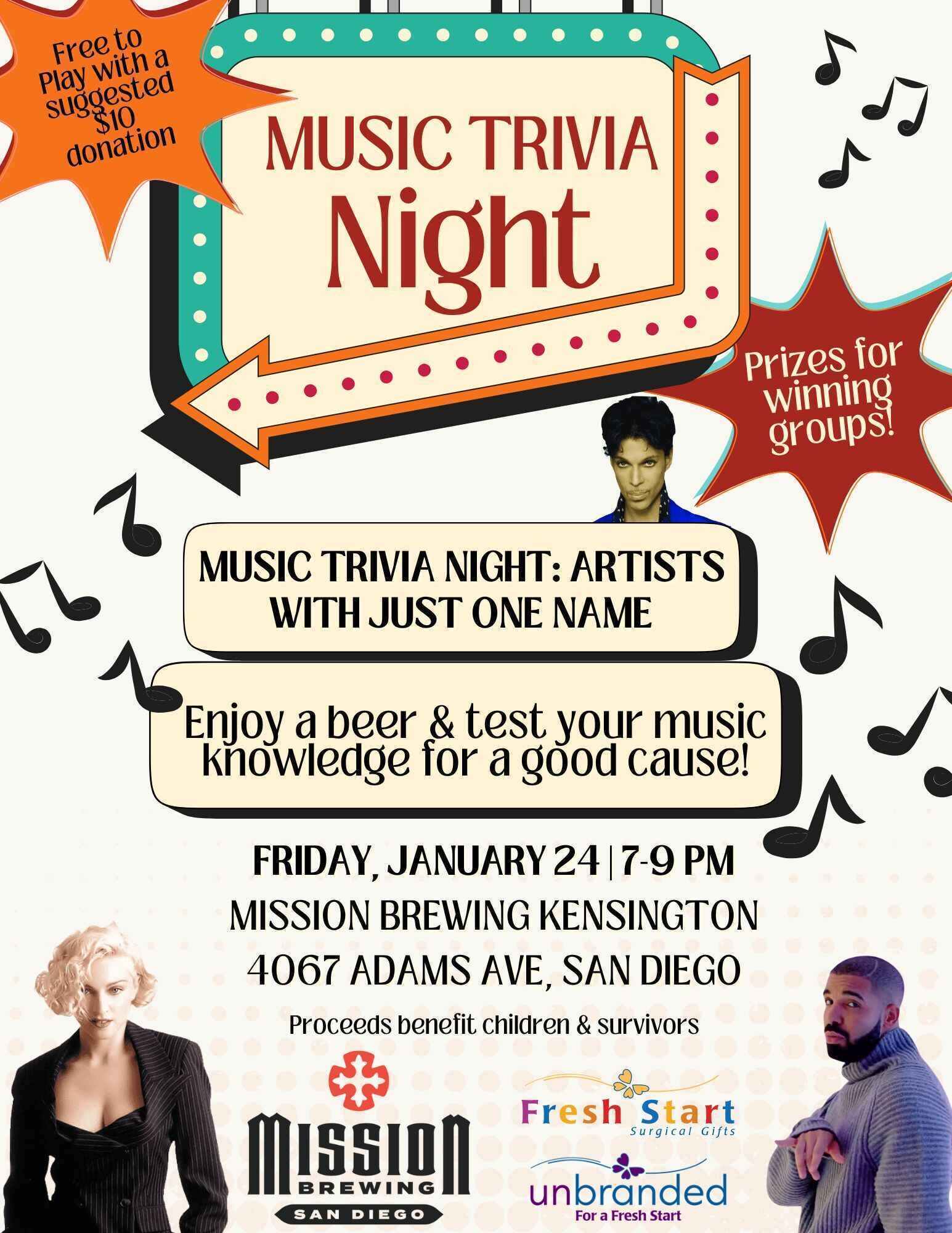 What's In A Name Music Trivia Night at Mission Brewing! image