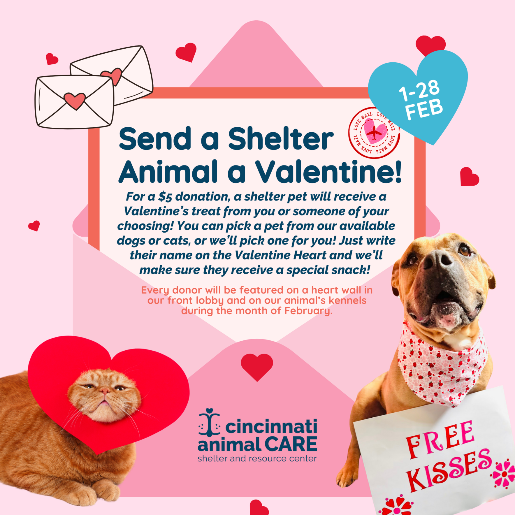 Send a Shelter Pet a Valentine with Hearts for Paws!  image