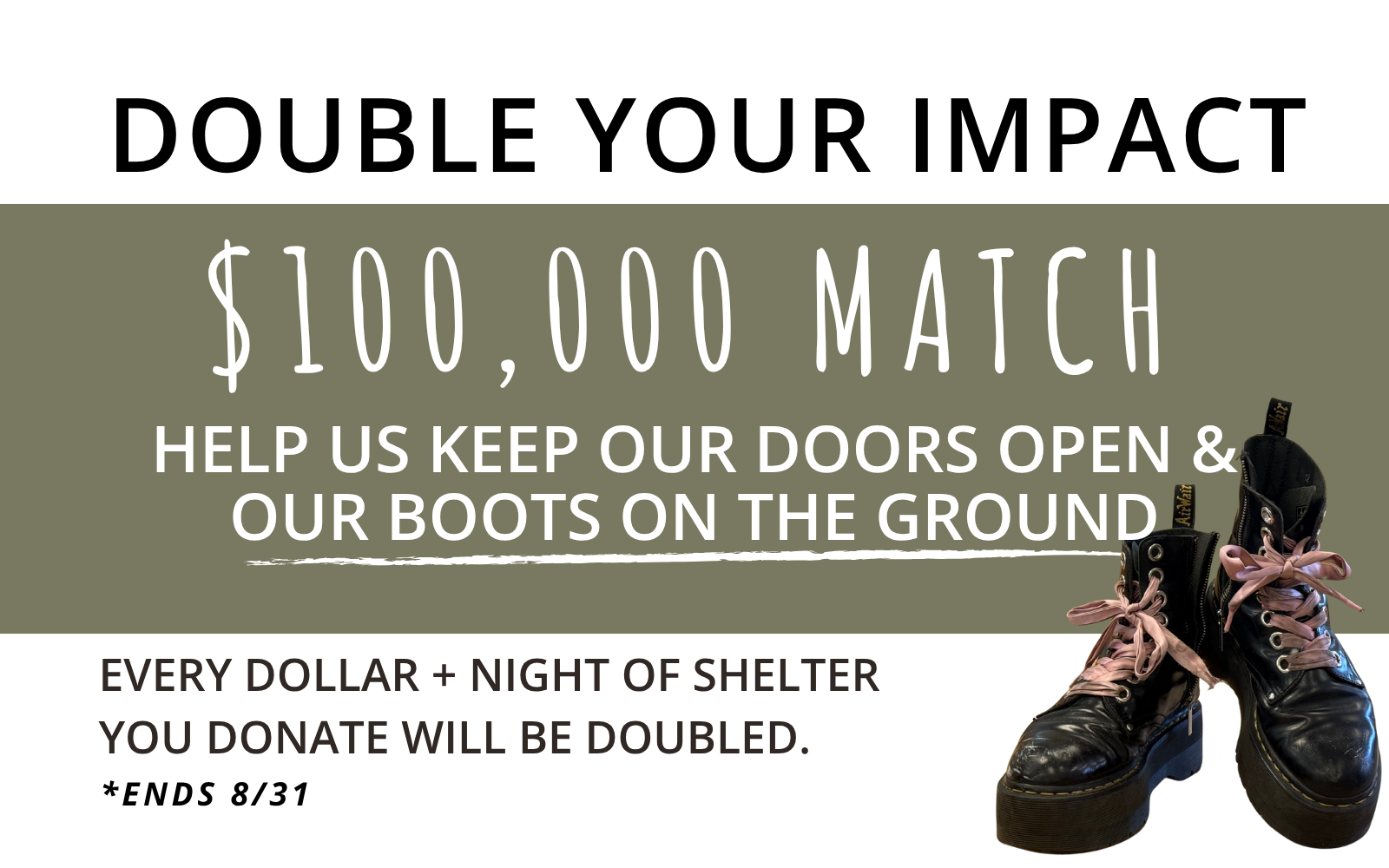 We’ve been offered a $100,000 match—and we can’t reach it without you! image