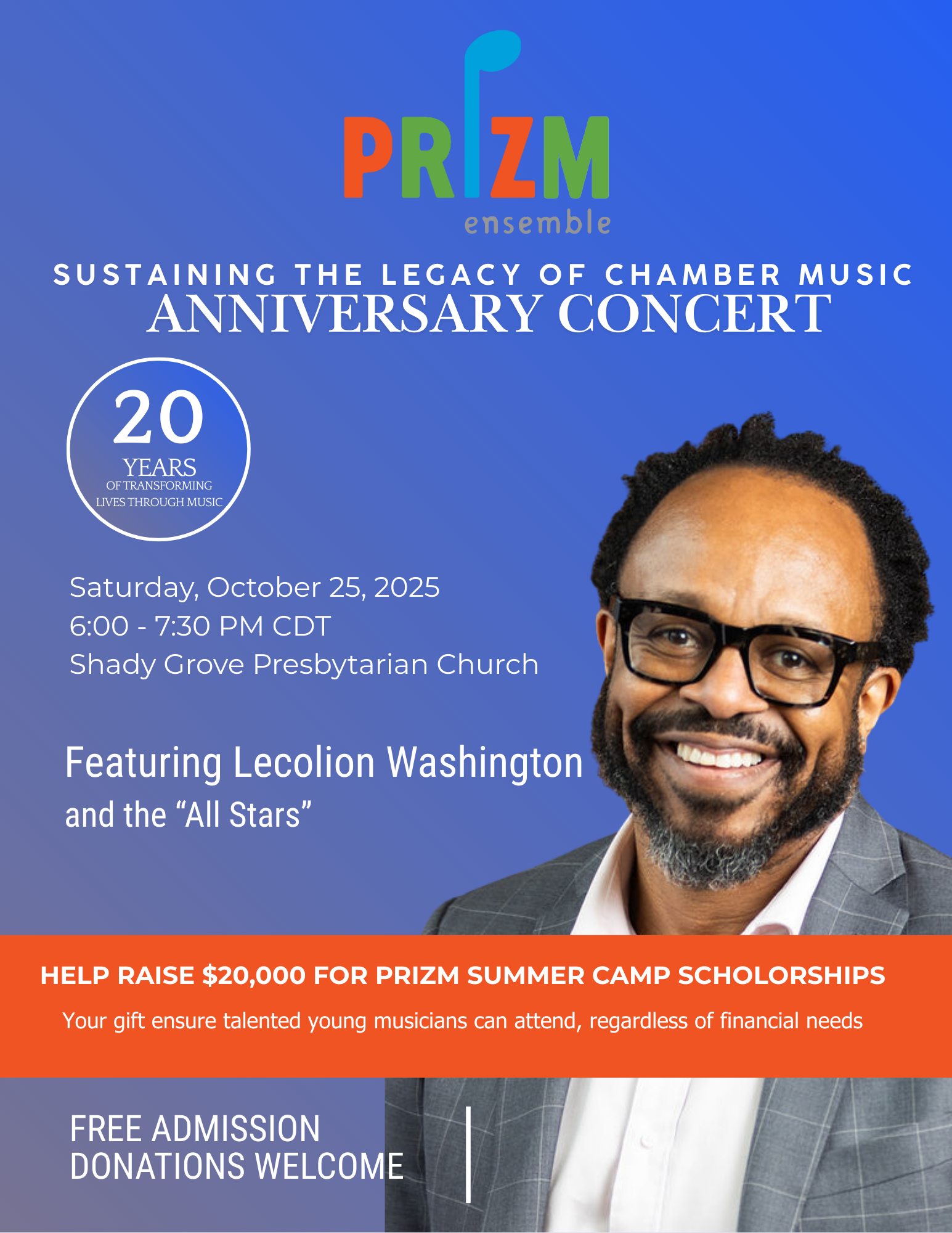 PRIZM Anniversary Concert : Sustaining the Legacy of Chamber Music image