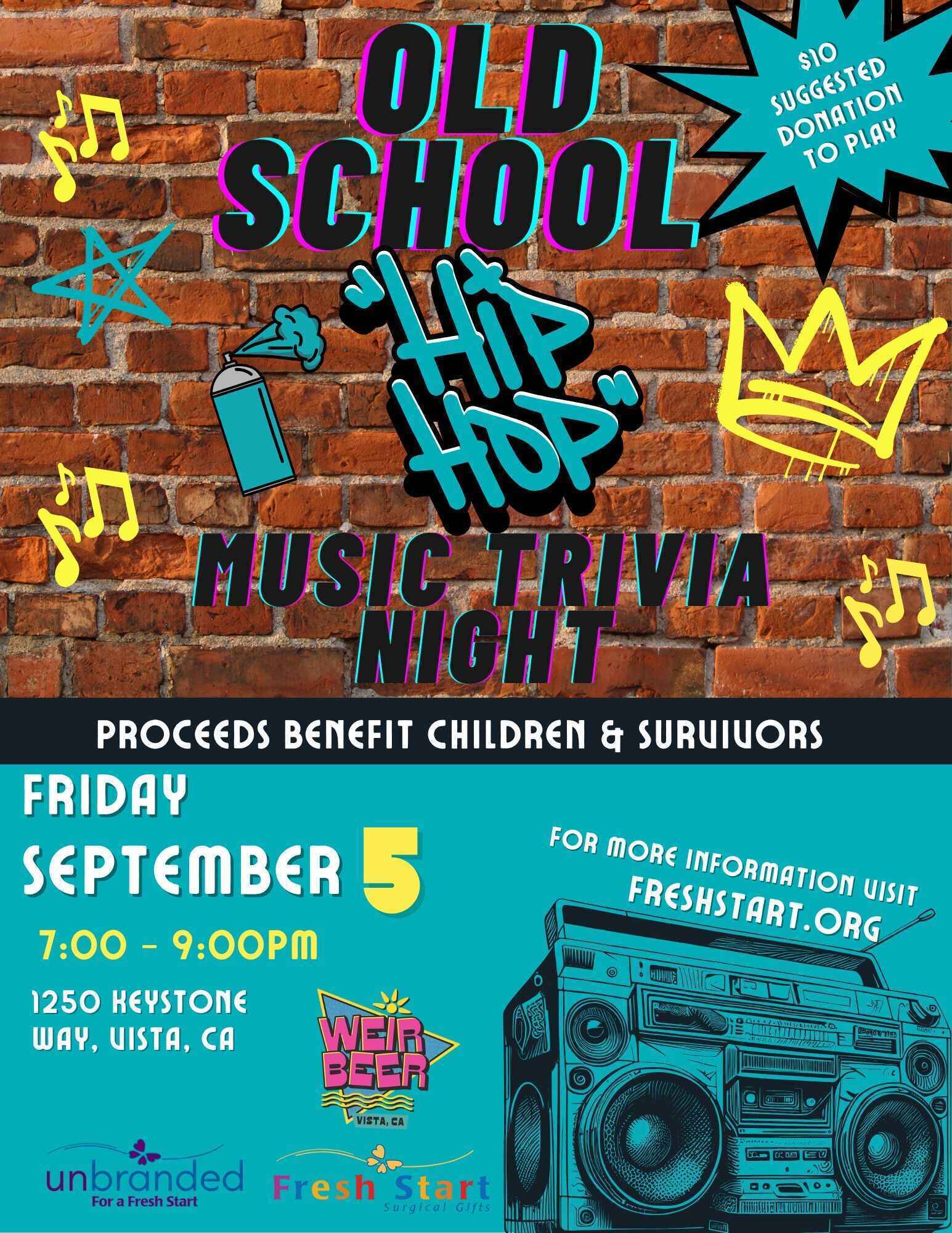 Weir Beer X Fresh Start Music Trivia Night image