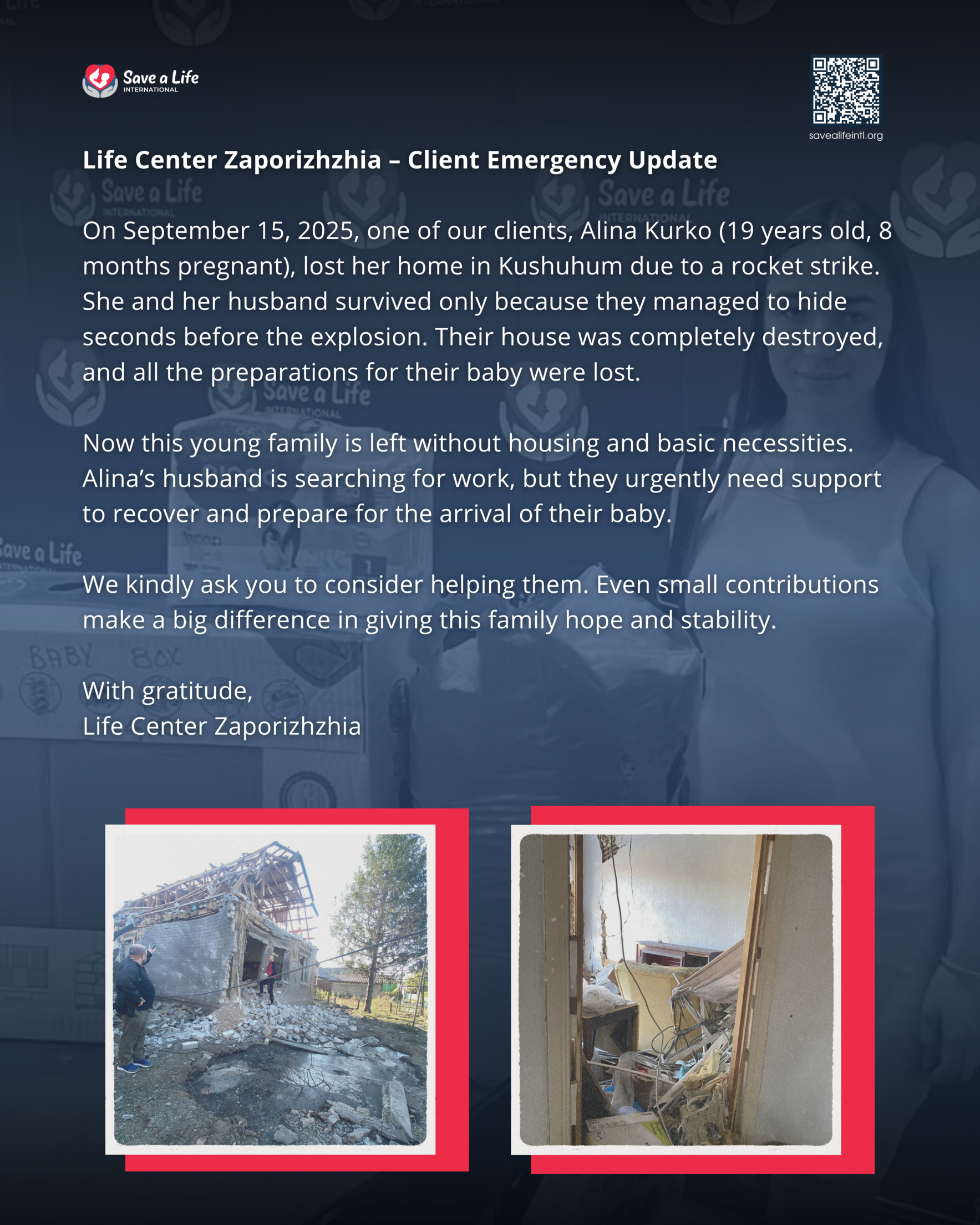 Emergency Support For Alina & Family image