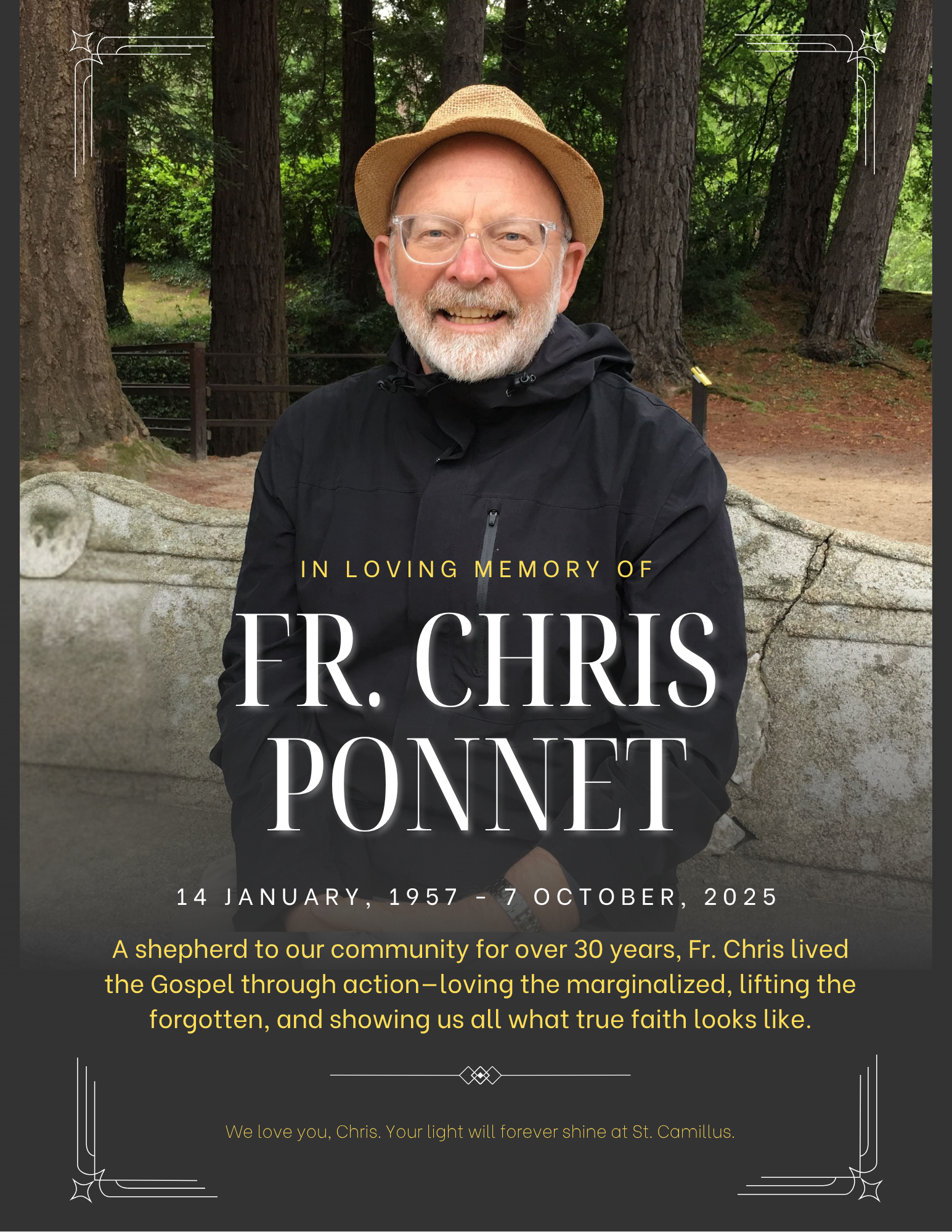 Help Keep Fr. Chris Ponnet’s Legacy Alive image