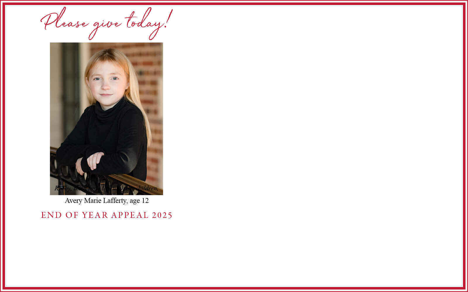 Support our End of Year Appeal! image