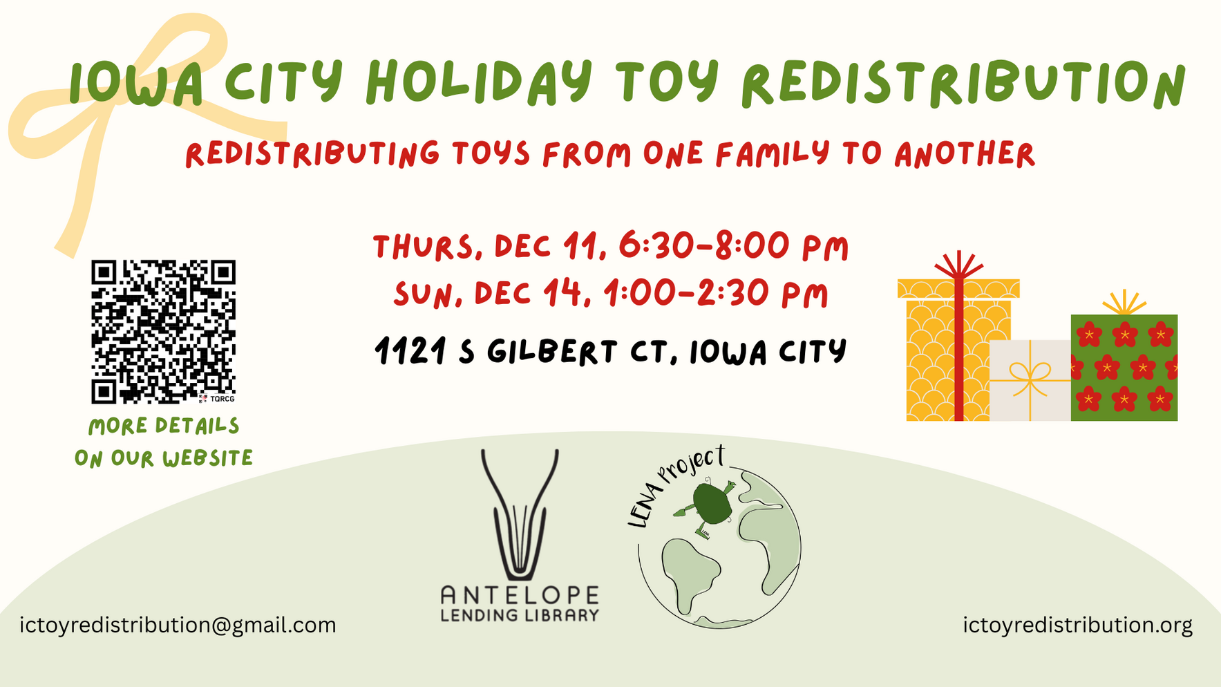 Iowa City Holiday Toy Redistribution Donation Page image
