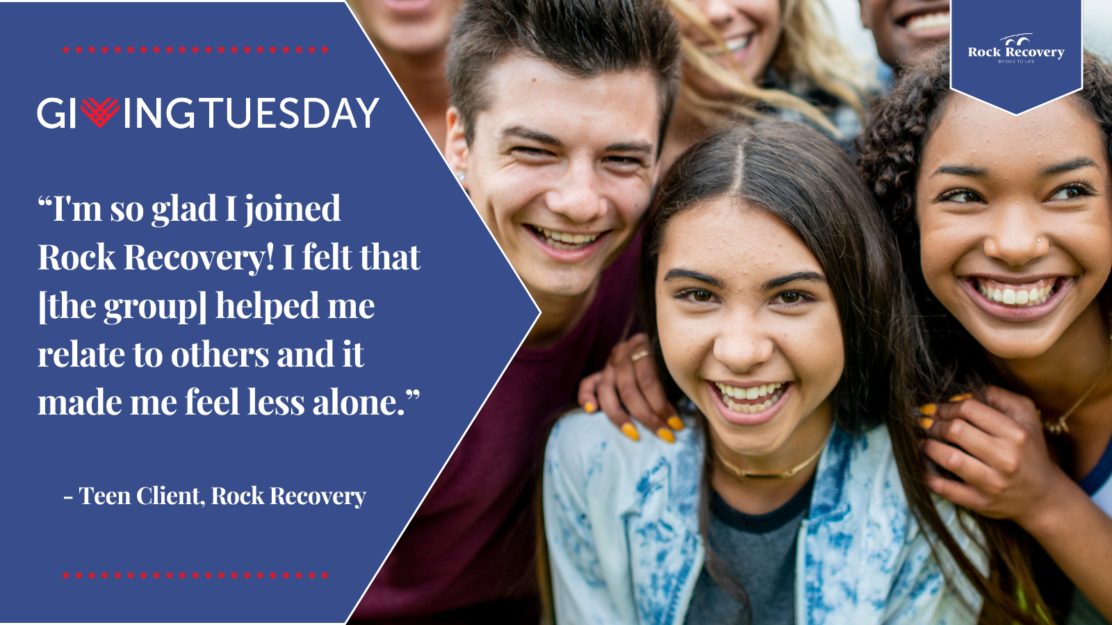 Give a teen the gift of healing and recovery this GivingTuesday! image