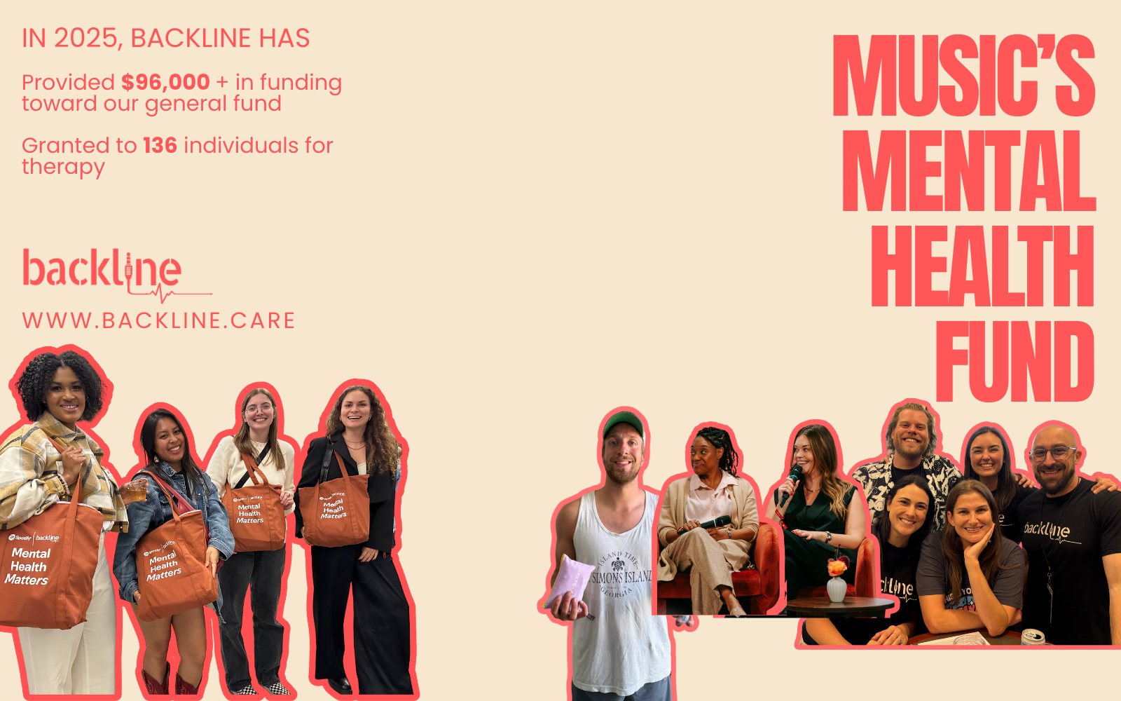 Those making the music can't afford the mental health care they need. We're here to change that. image