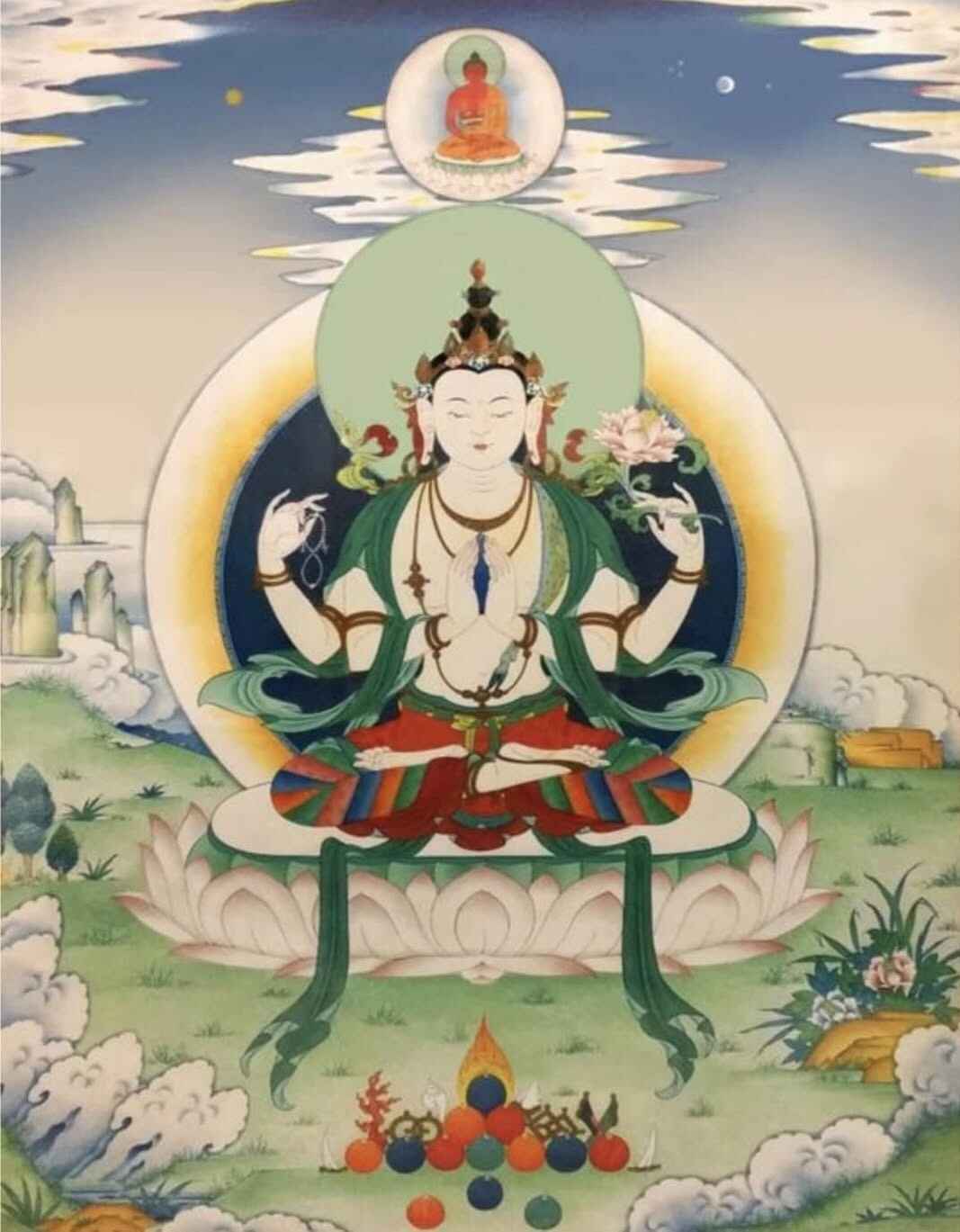 The Sadhana of Great Compassion (Chenrezig) and Mahāmudrā image