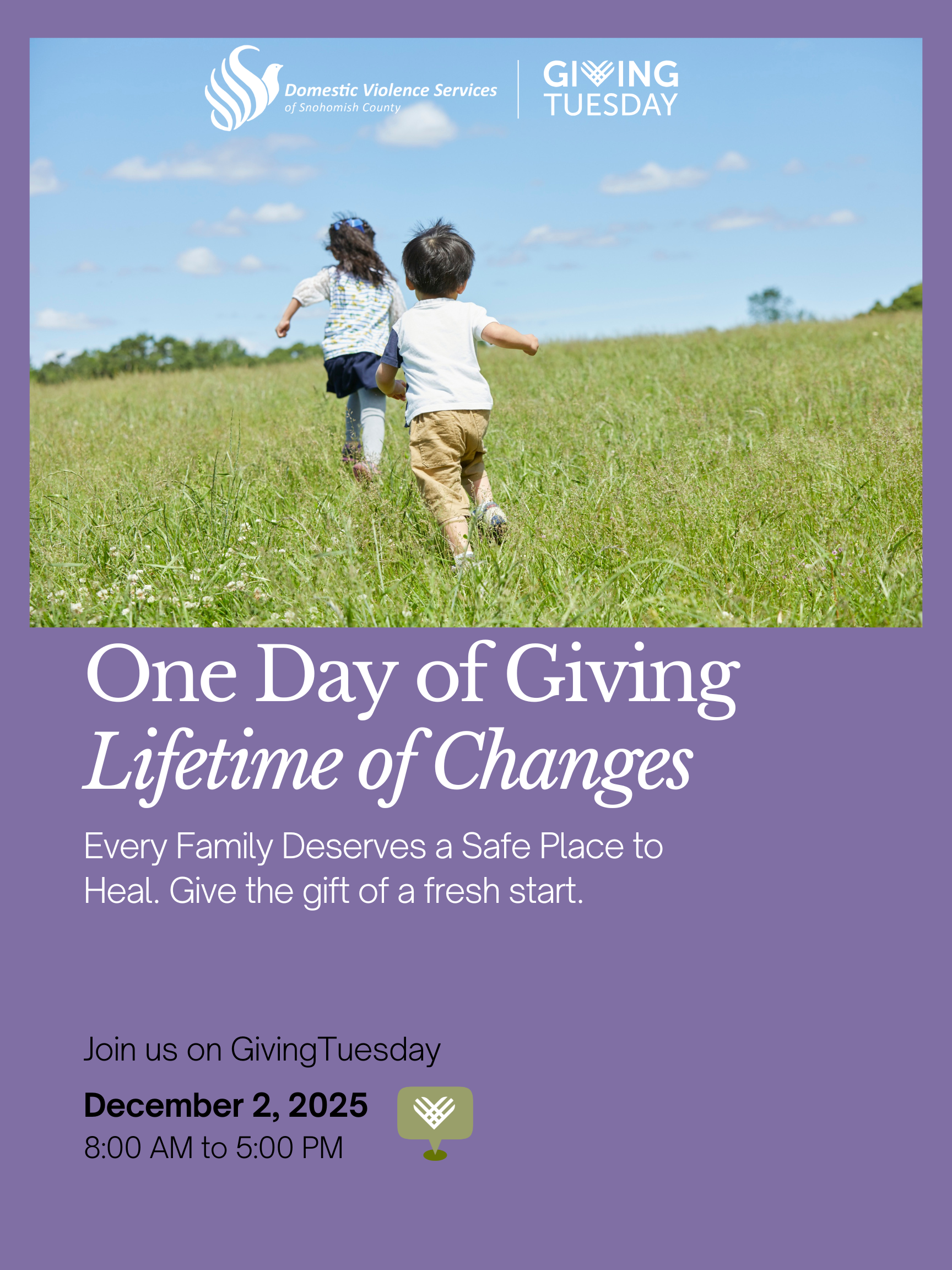 One Day of Giving. Lifetimes of Change. image