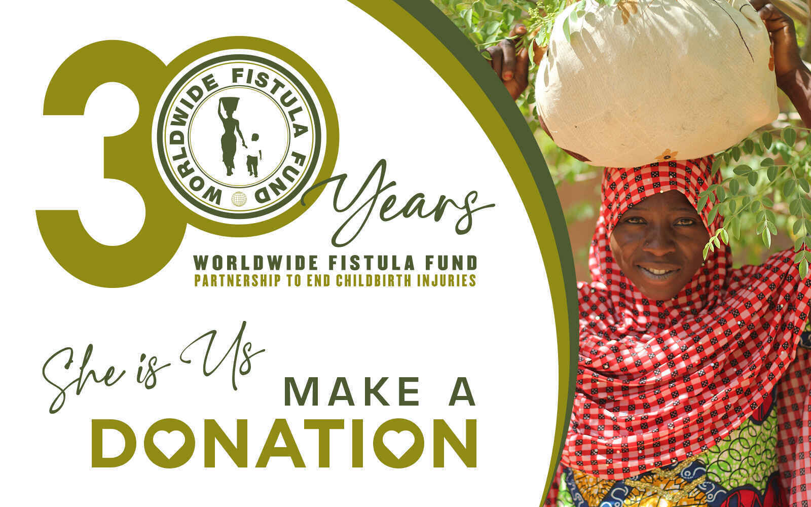 Support women facing childbirth injuries with a gift today. image