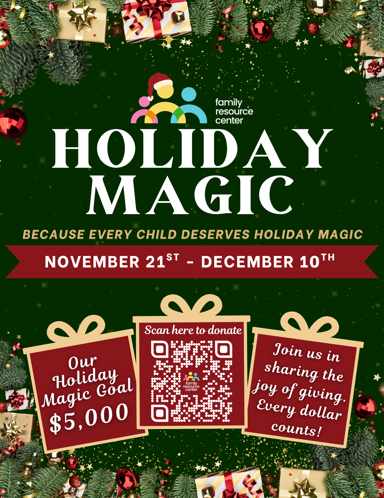 Help us make sure the kids we serve receive a little holiday magic! image