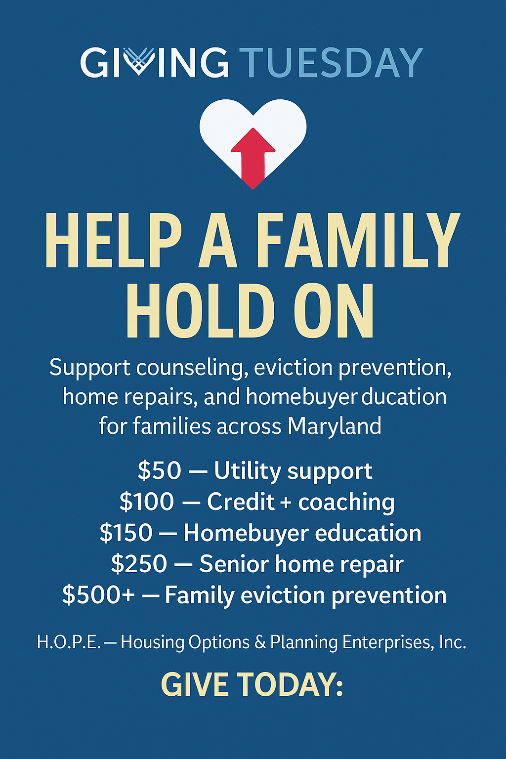 ✨ “Help a Family Hold On” with your donation!✨ image