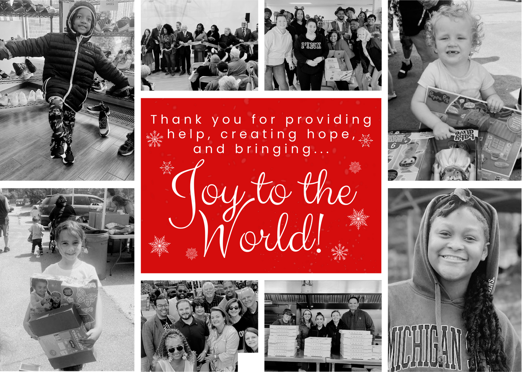Thank you for providing help, creating hope, and bringing...Joy to the World! image
