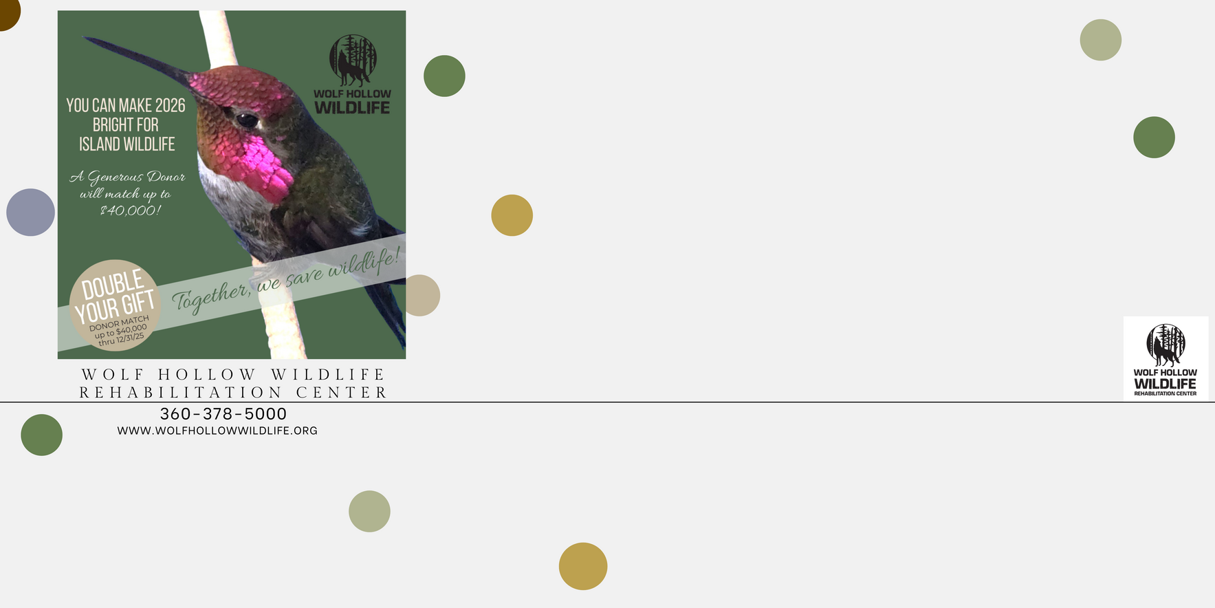 Year-End Matching Opportunity, your Gift Has Double the Impact! image