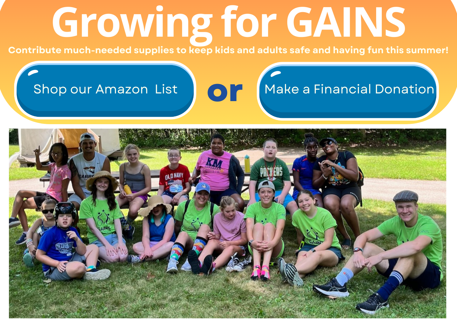 Growing for GAINS: Donate Items or make a financial contribution! image