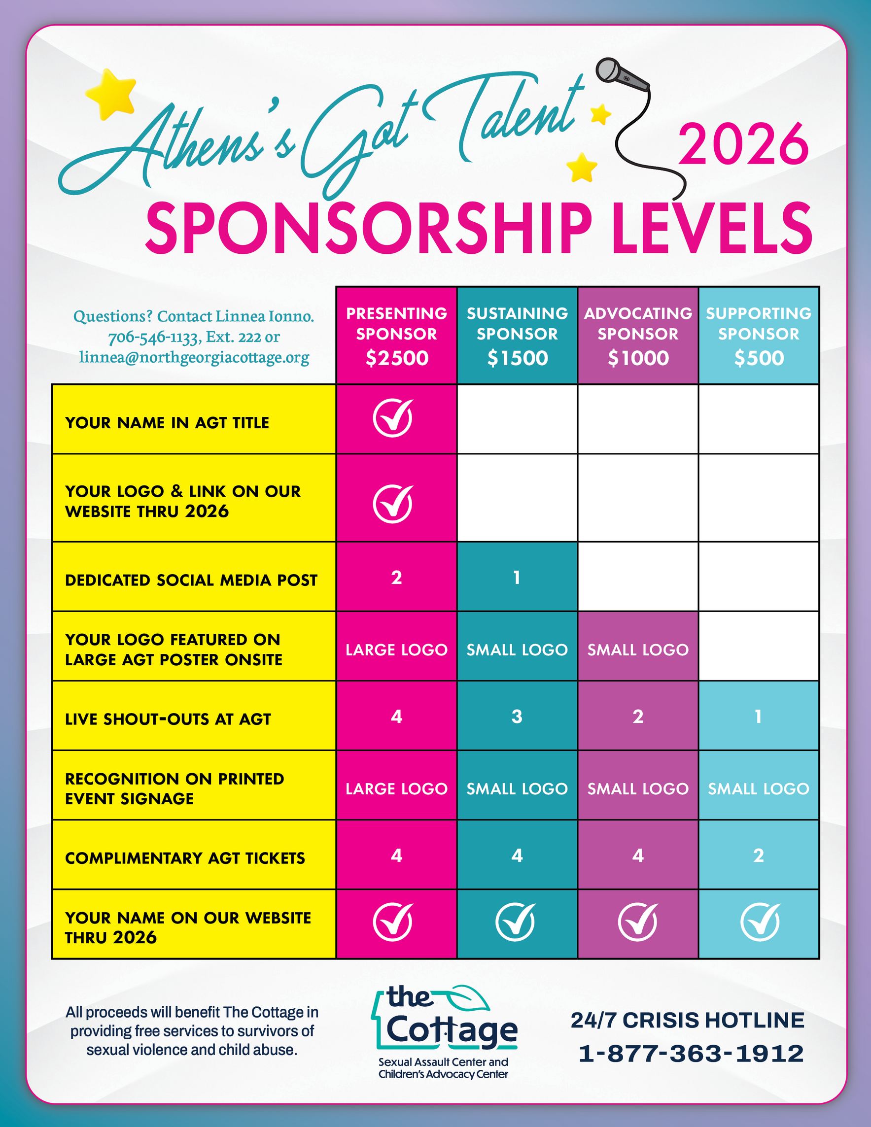 Sponsor Athens's Got Talent 2026! image