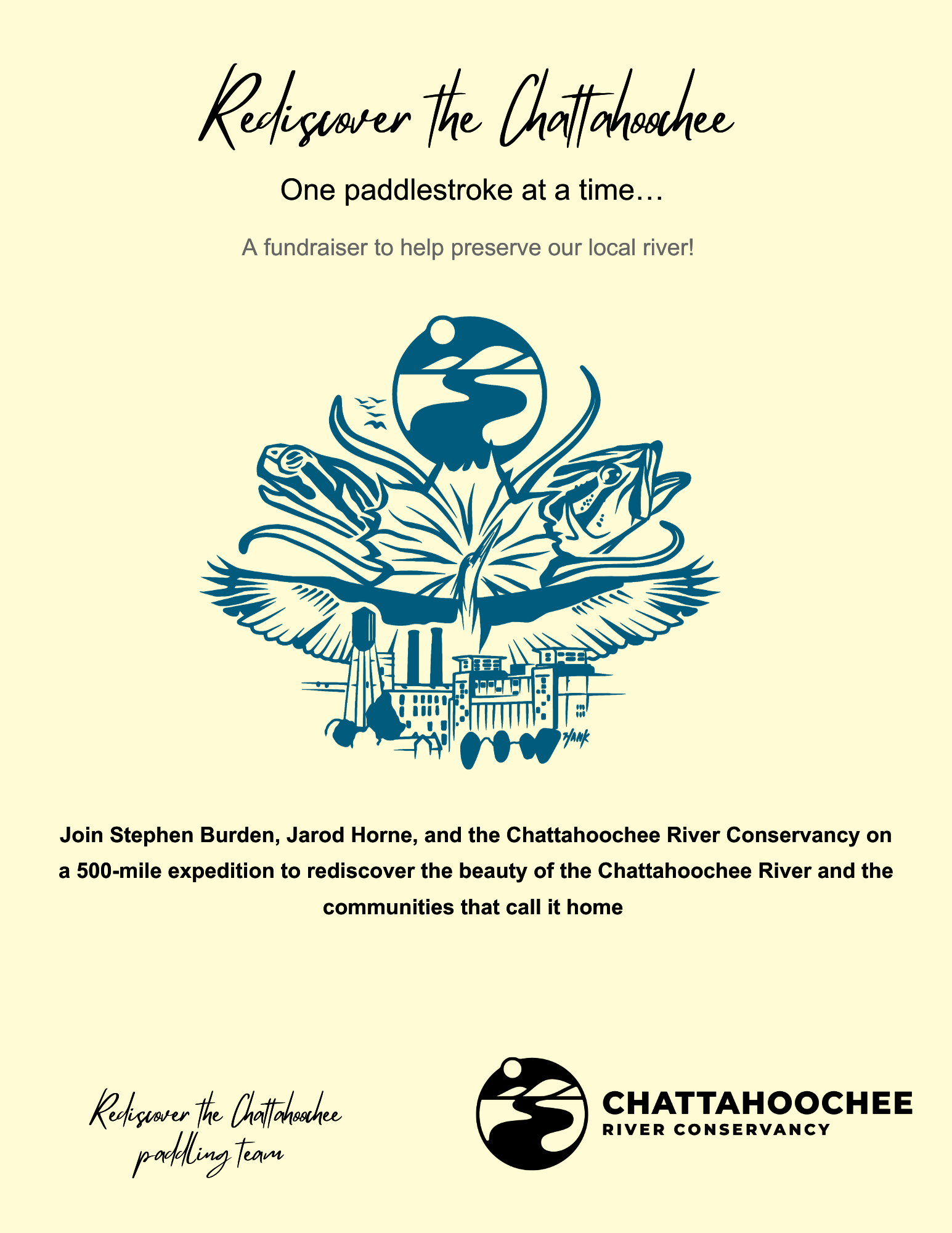 Join us as we set out to Rediscover The Chattahoochee one paddle stroke at a time. image