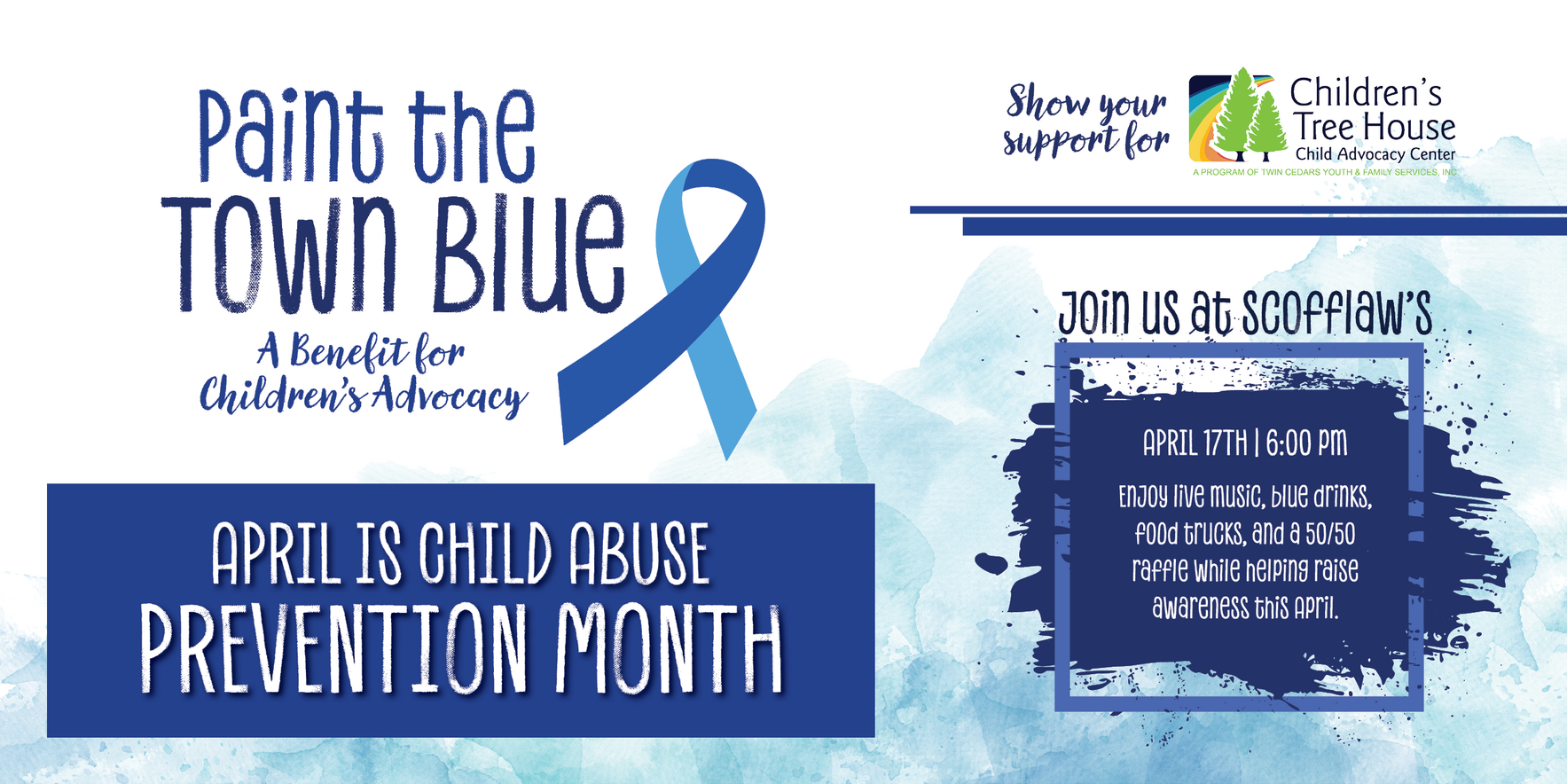 Paint the Town Blue to Prevent Child Abuse image