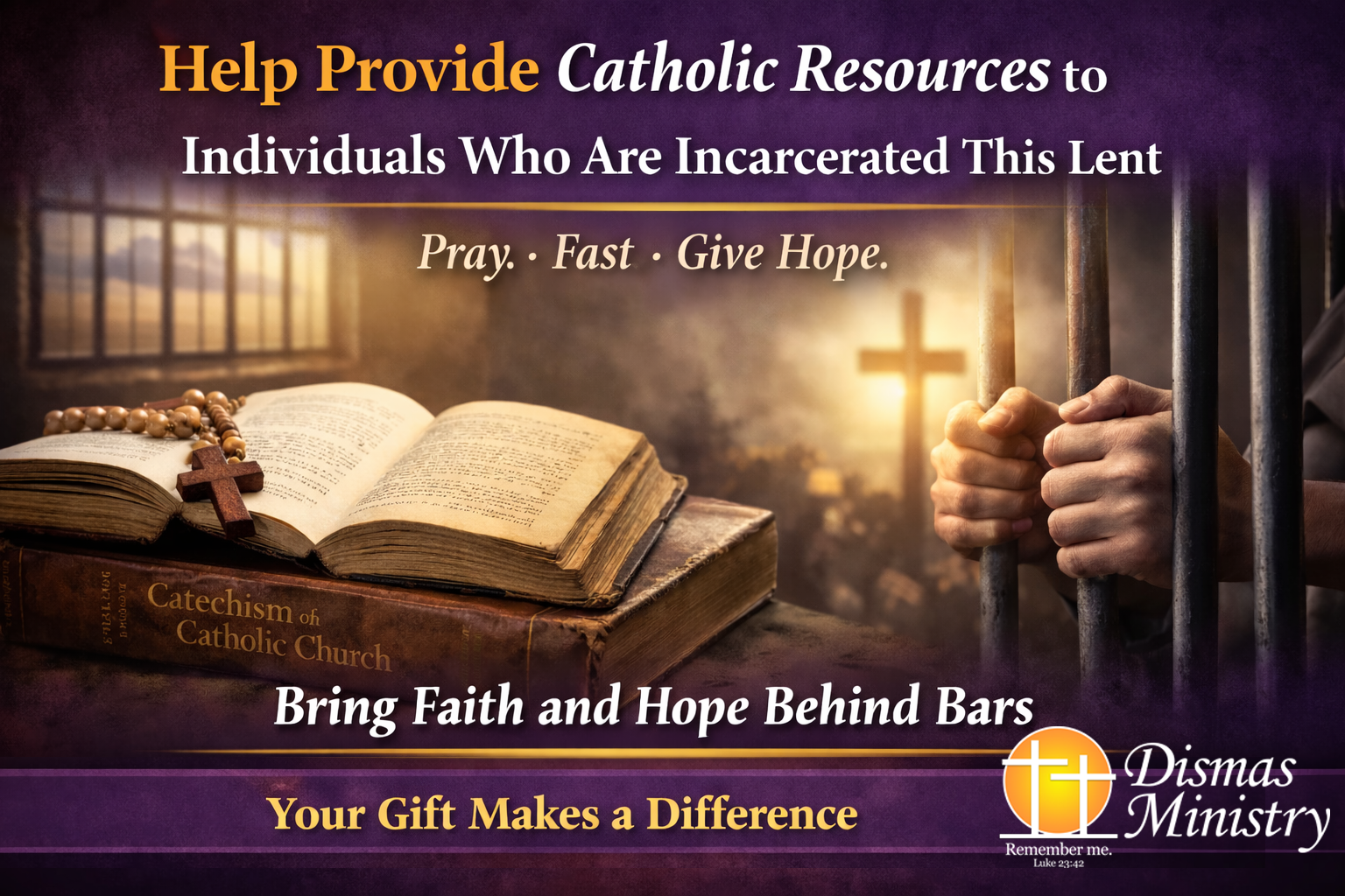 Help Provide Catholic Resources and Catechisms for Individuals Who Are Incarcerated This Lent image
